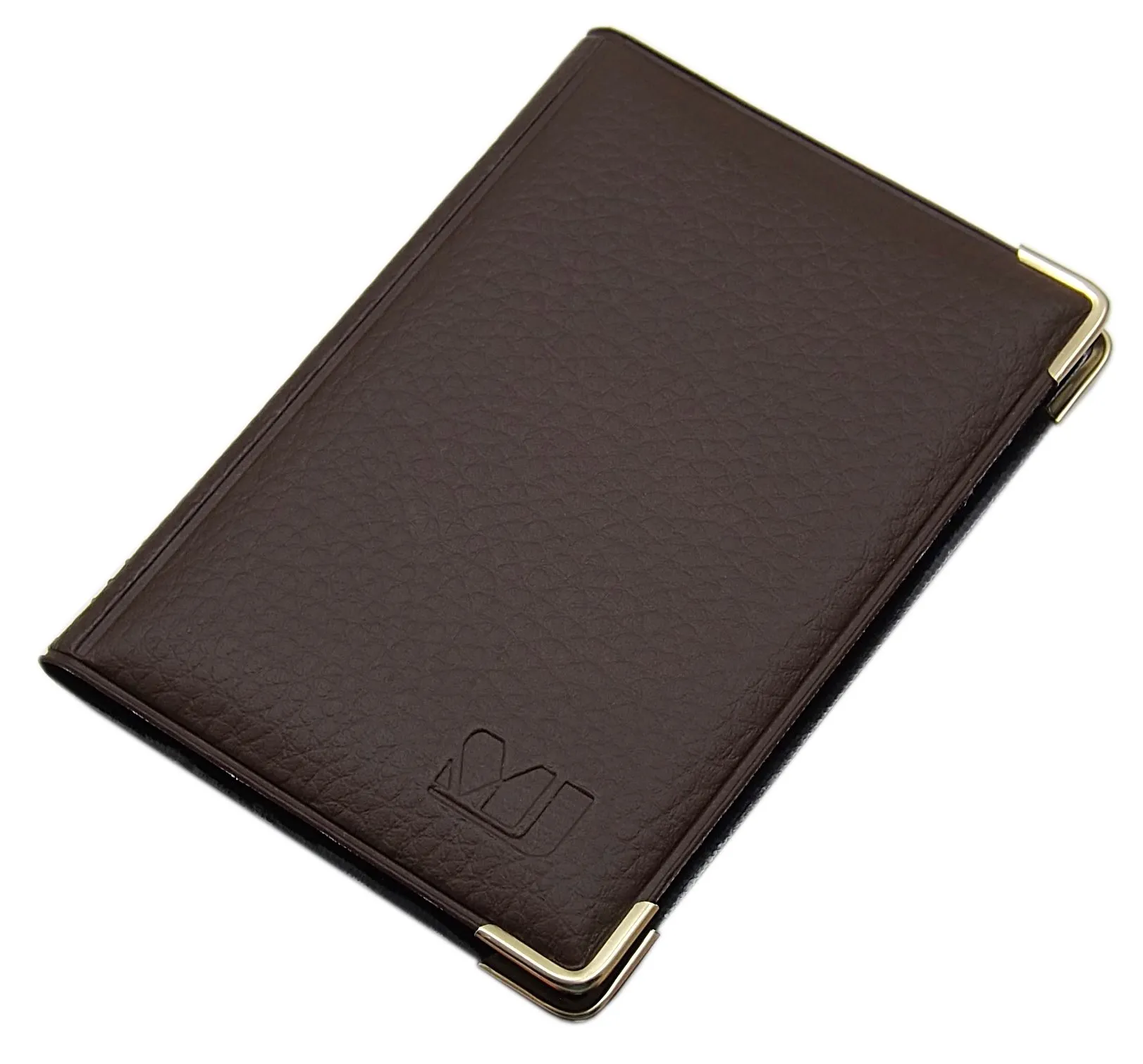 Porta carte di credito con 12 scomparti MJ-Design-Germany Made in UE in diversi colori e designs (Design 2 / Marrone) - immagine 1