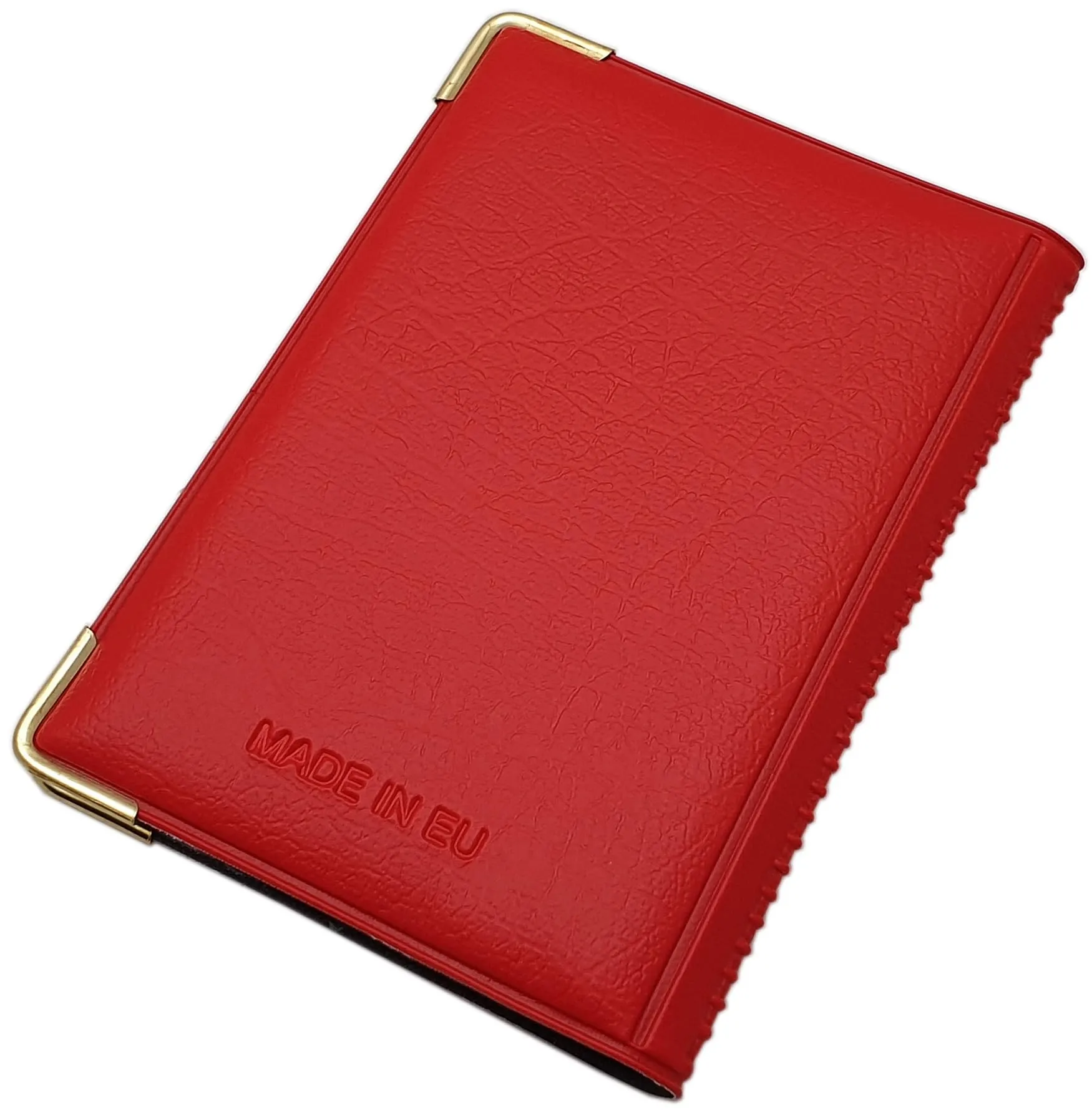 Porta carte di credito con 12 scomparti MJ-Design-Germany Made in UE in diversi colori e designs (Design 1 / Rosso) - immagine 2