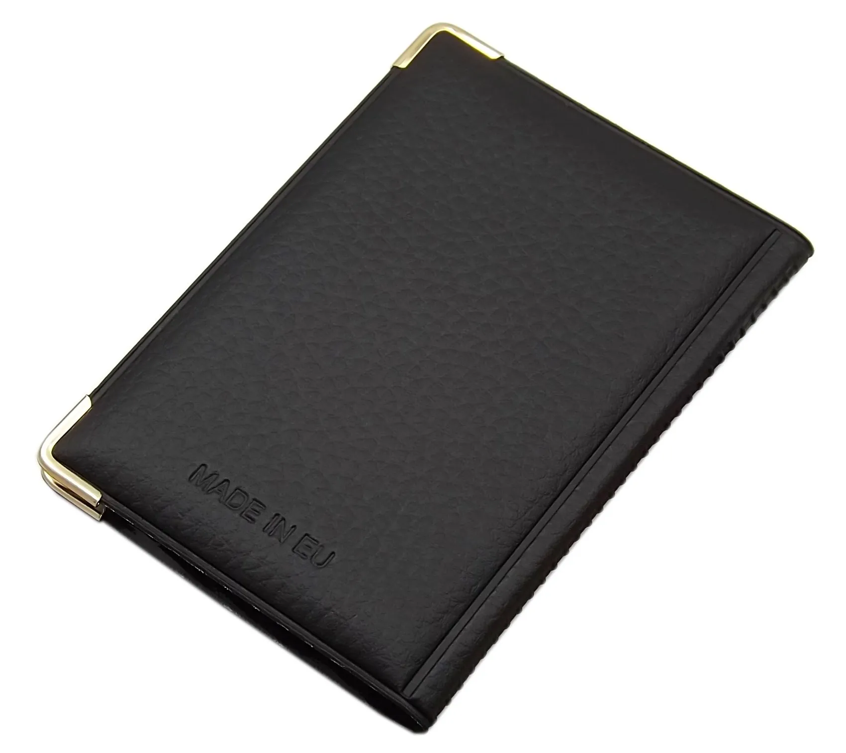 Porta carte di credito con 12 scomparti MJ-Design-Germany Made in UE in diversi colori e designs (Design 2 / Nero) - immagine 2