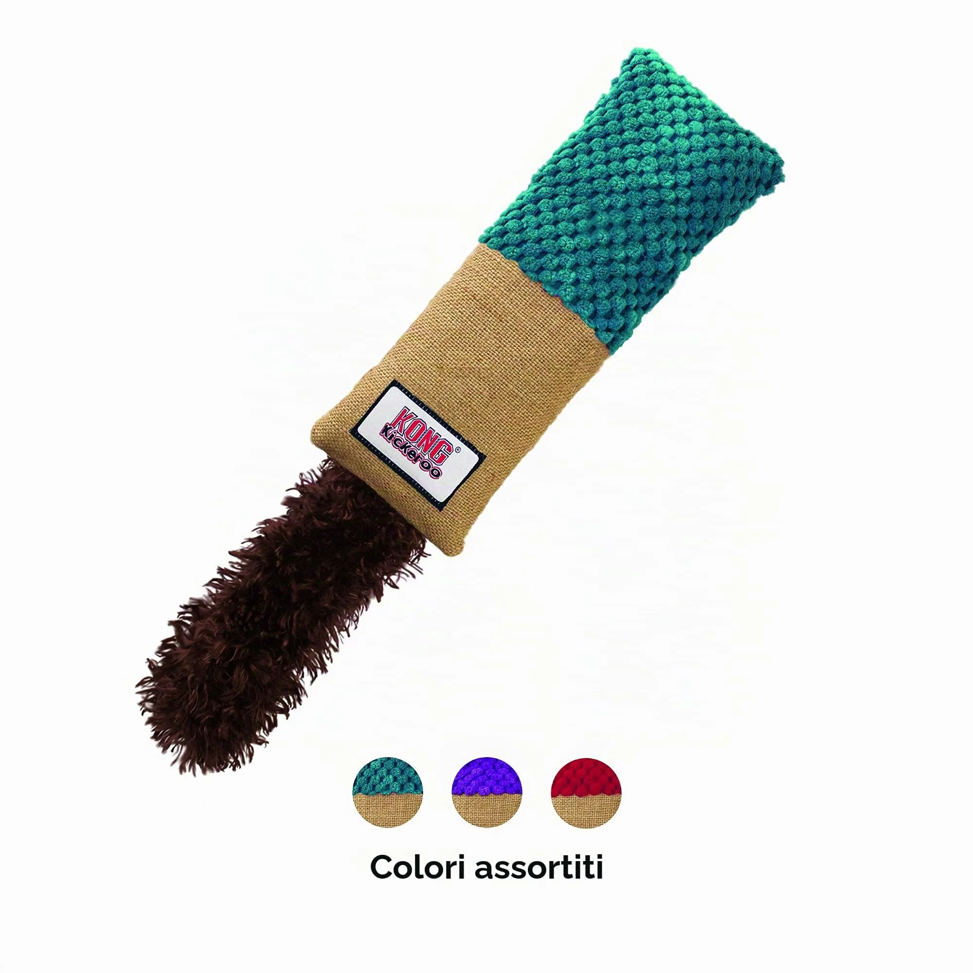 KONG - Kickeroo - Gioco per Gatti, Erba Gatta di qualità del Nord America (Vari Colori) - Cuddler Pattern - immagine 4