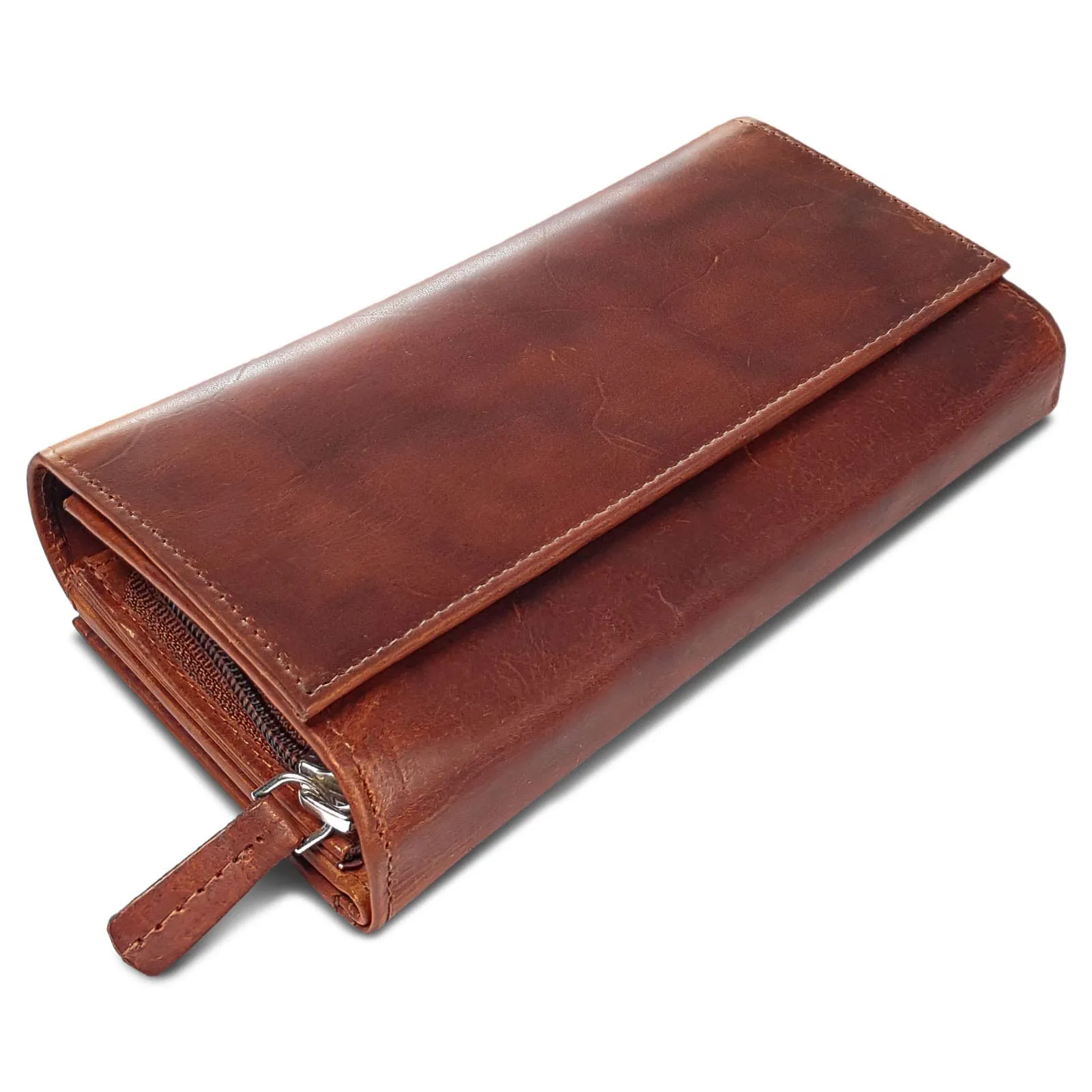 ROYALZ "Orelia Portafoglio vera Pelle Donna Grande Portamoneta Capiente Porta Carte Credito 18 Scomparti Bloccaggio Protezione RFID Etui Lungo - immagine 1