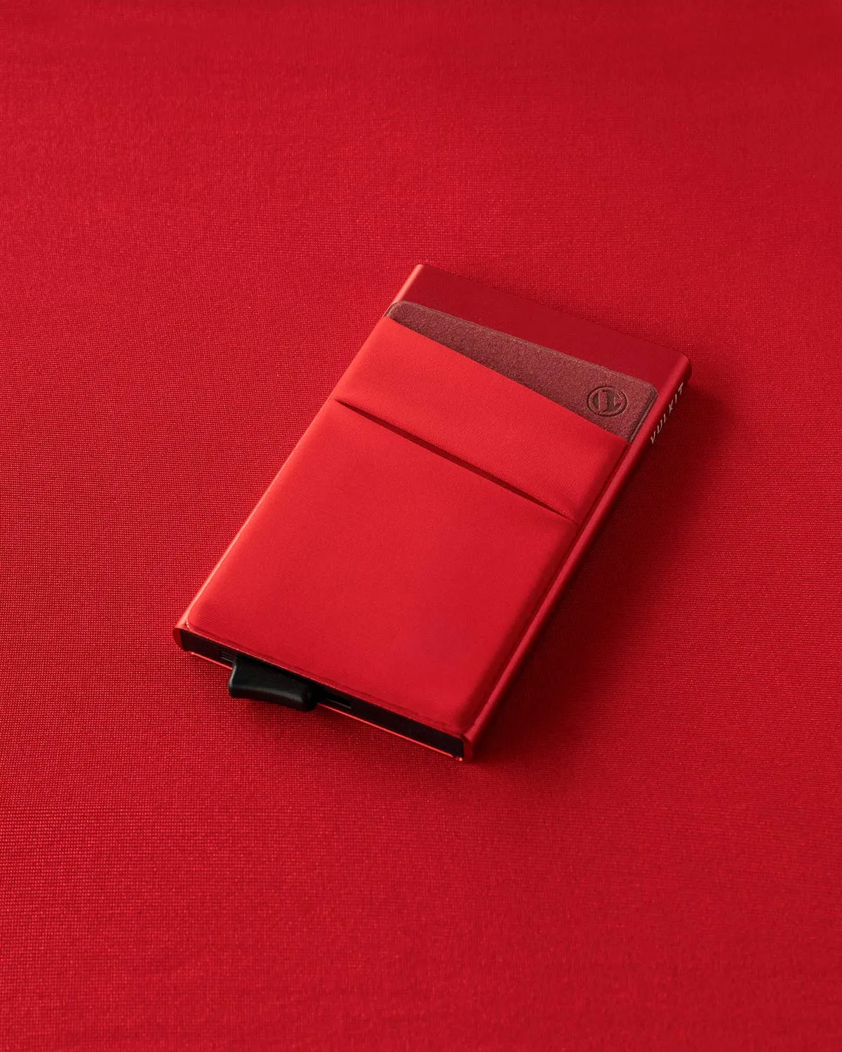 VULKIT Porta Carte di Credito Uomo o Donna Schermato RFID Pop-Up Portafoglio Uomo Slim Porta Tessere Metallo Rigido con Tasca Elastica, Rosso - immagine 5