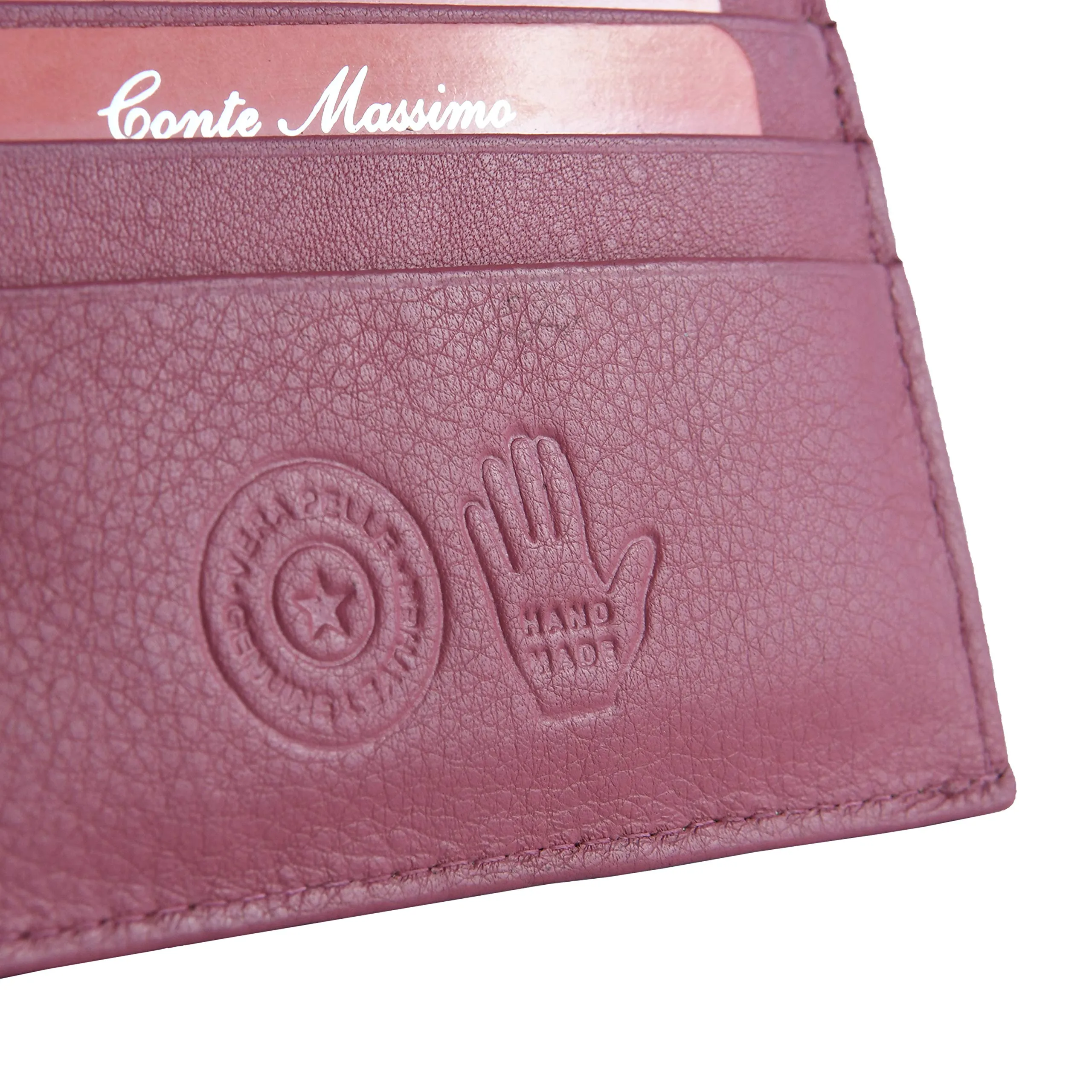 Conte Massimo Porta Carte di Credito in Vera Pelle, Uomo e Donna, Con Tasca - immagine 4