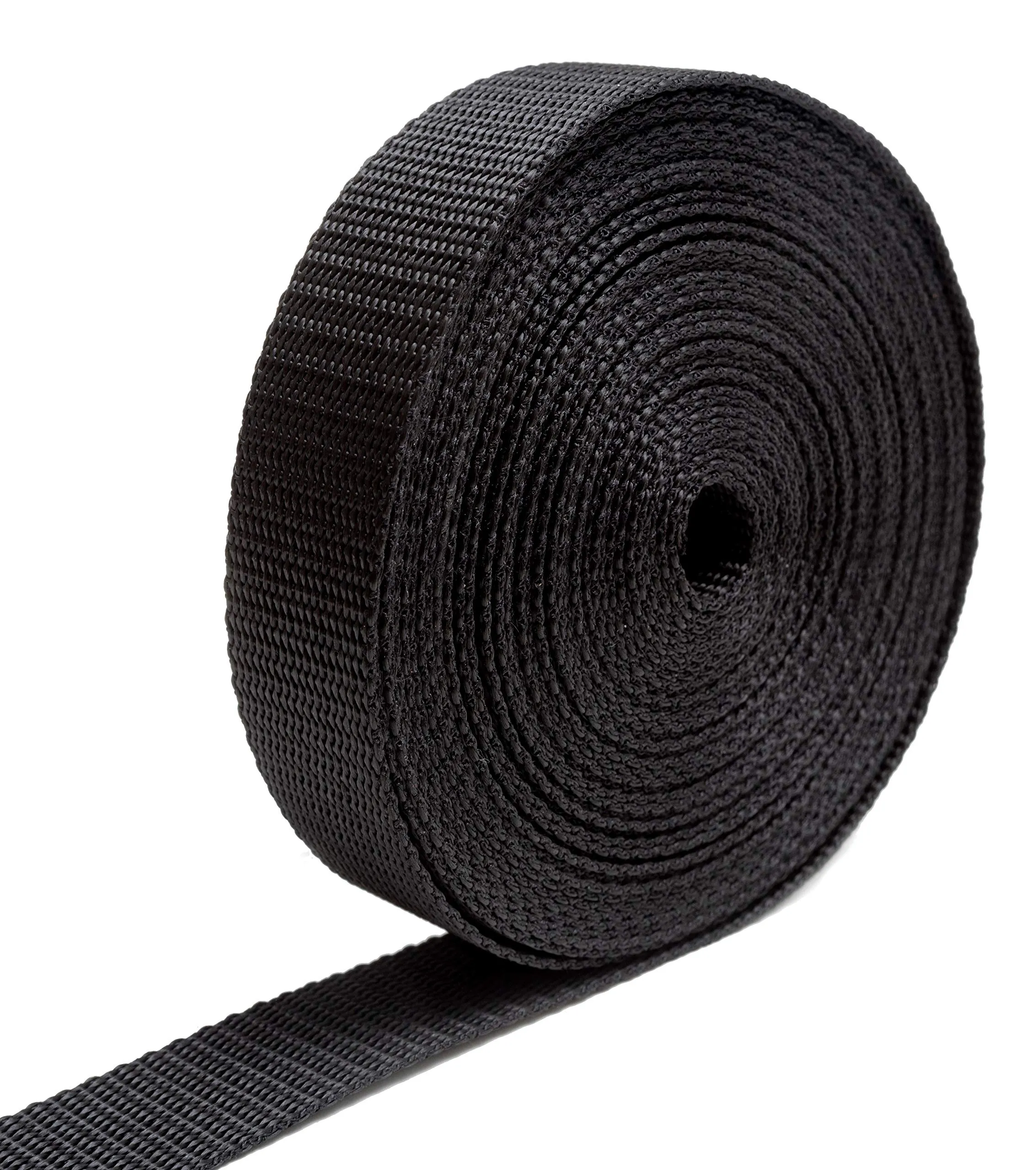 IPEA Cinghia Rigida in Nylon per Zaino e Borse – 10 Metri di Lunghezza – Corda Cinturino Multiuso per Cucito, Sport, Bagagli, Fai da Te – Misure 20/25 / 30/40 mm – Nero – 2,5 CM - immagine 1