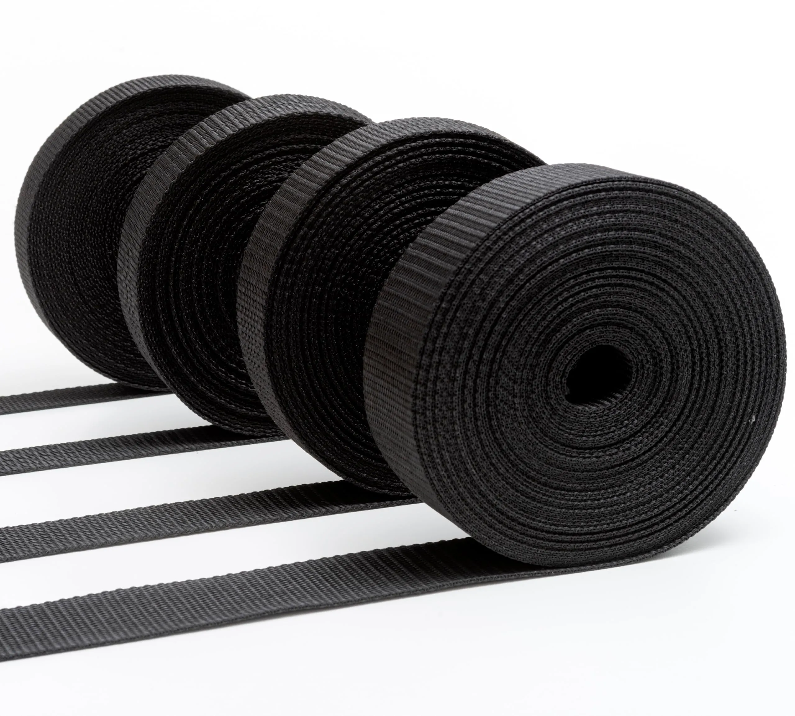 IPEA Cinghia Rigida in Nylon per Zaino e Borse – 10 Metri di Lunghezza – Corda Cinturino Multiuso per Cucito, Sport, Bagagli, Fai da Te – Misure 20/25 / 30/40 mm – Nero – 2,5 CM - immagine 7