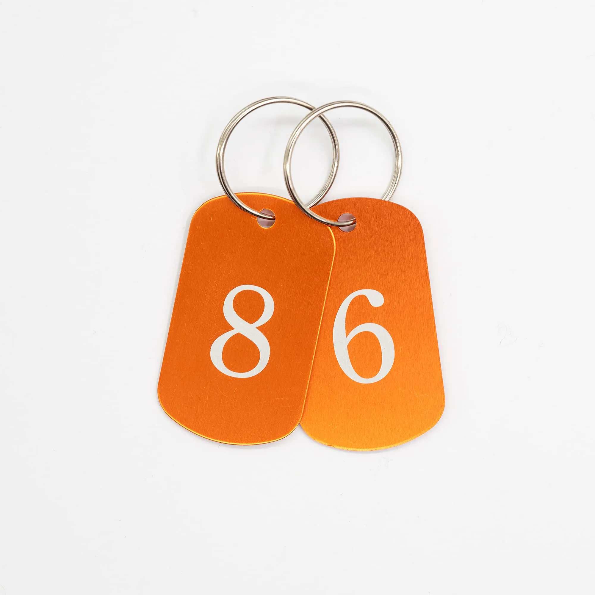 StayMax Medagliette con numeri incisi, identificative in alluminio, arancione (1-10, 1 unità) - immagine 3
