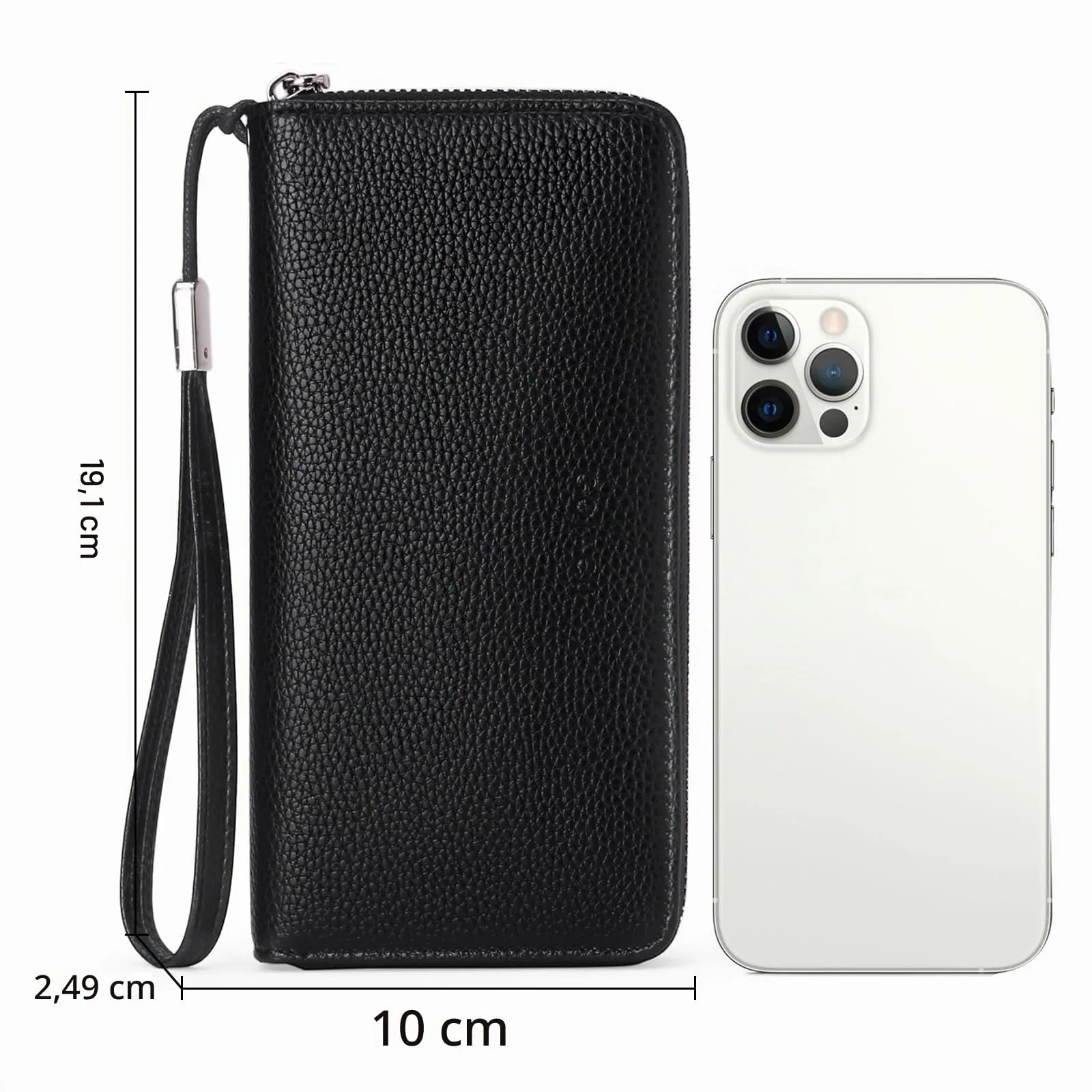 GOIACII Portafoglio Lungo da Donna in Pelle con Blocco RFID, Grande Capacità con Tanti Scomparti per Telefono e Portamonete - immagine 5