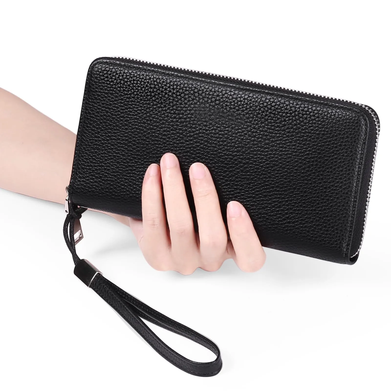 GOIACII Portafoglio Lungo da Donna in Pelle con Blocco RFID, Grande Capacità con Tanti Scomparti per Telefono e Portamonete - immagine 6