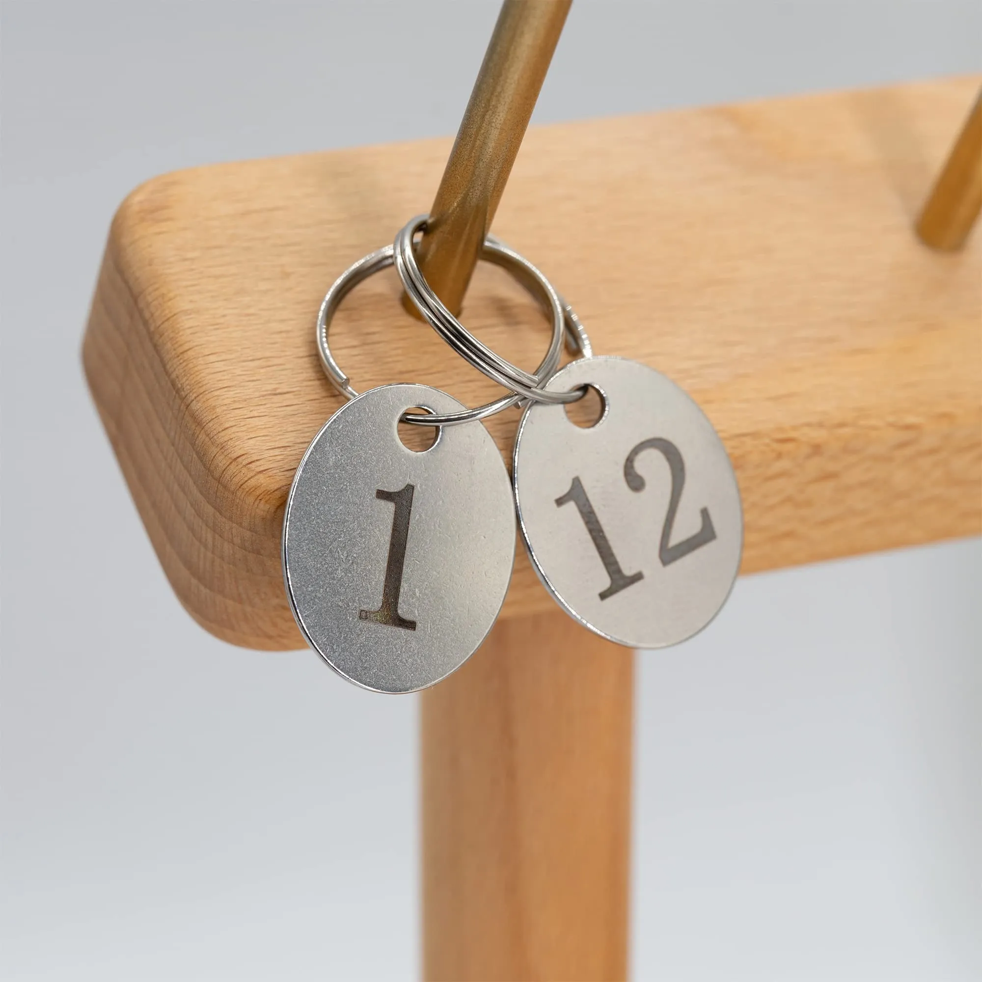 Etichette con numeri in acciaio inox val con portachiavi (1-25) - immagine 4