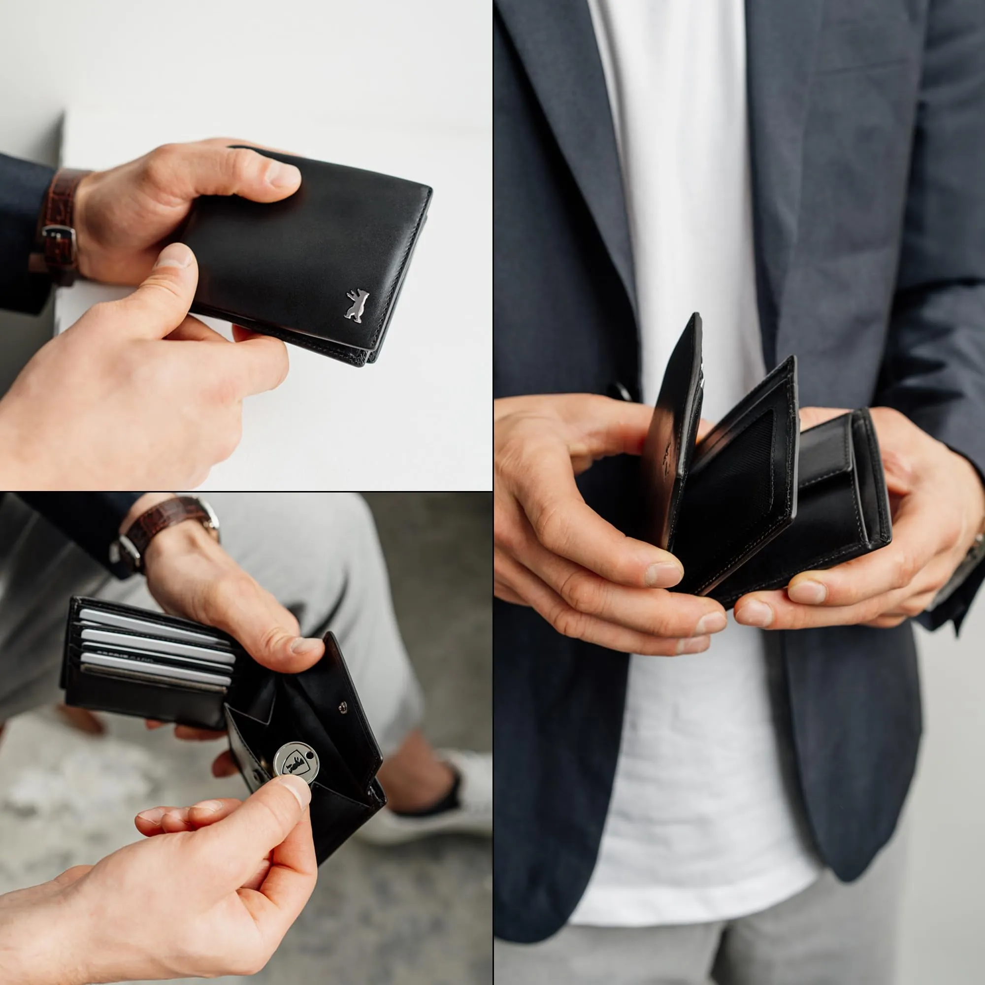 Berliner Bags Portafoglio Uomo con Portamonete e Porta Carte in Pelle RFID - immagine 5