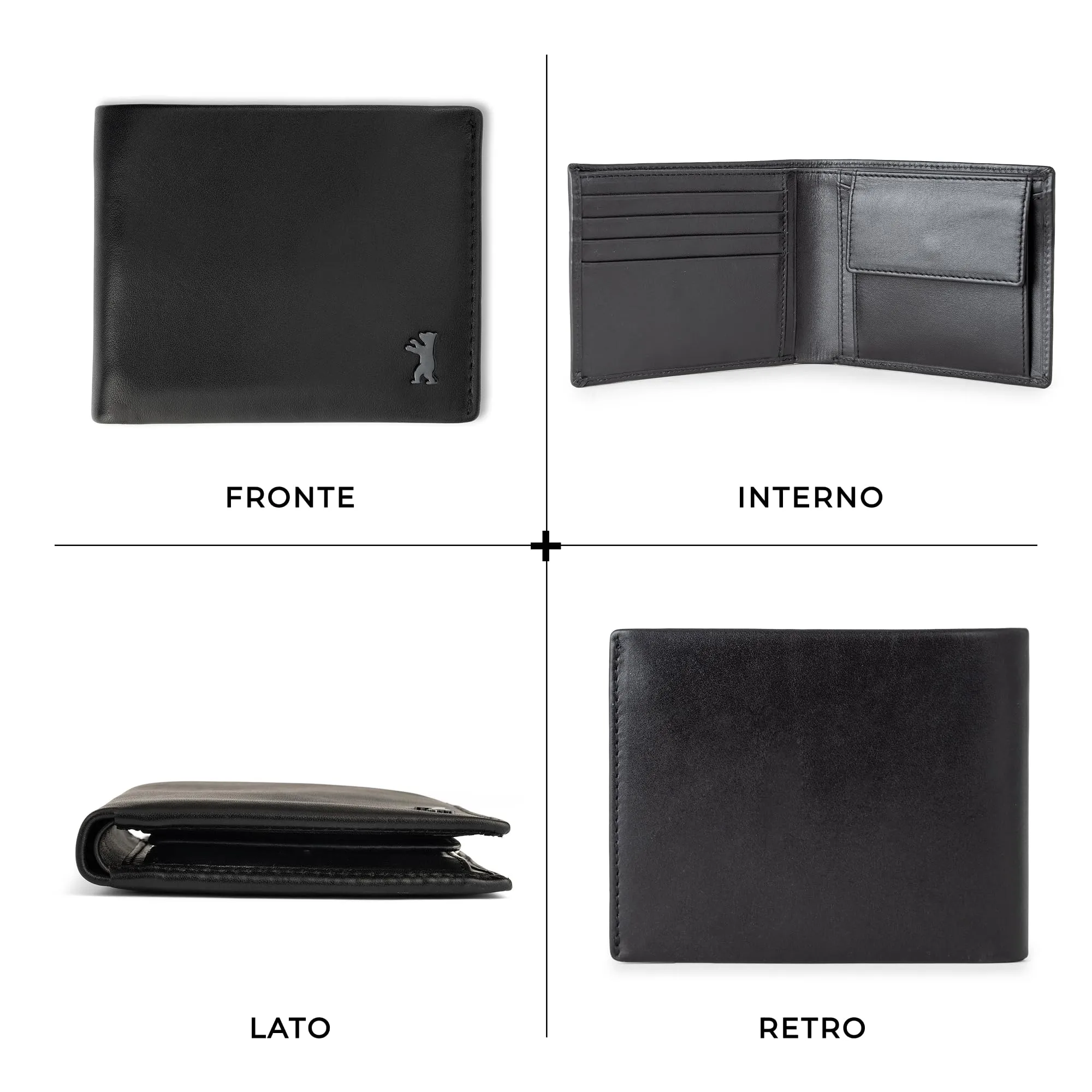 Berliner Bags Portafoglio Uomo con Portamonete e Porta Carte in Pelle RFID - immagine 4