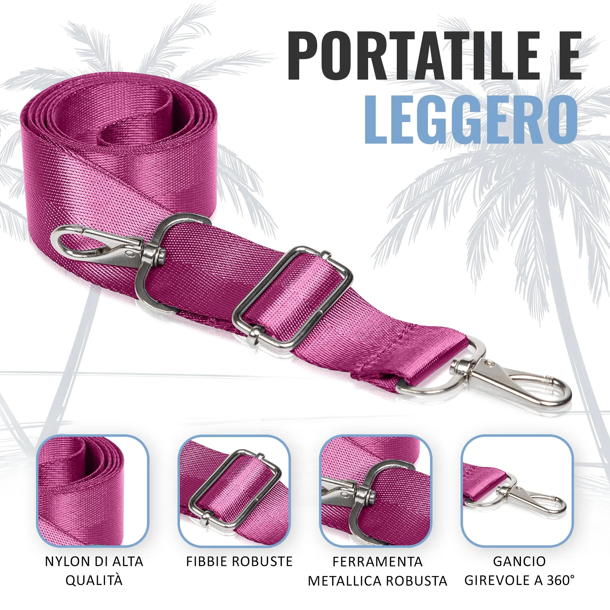 BOACAY Tracolla per Borsa, Cinghia di Ricambio Donna e Uomo, Tracolla Larga Intercambiabile, Universale e Regolabile, Cintura in Vari Colori - immagine 3
