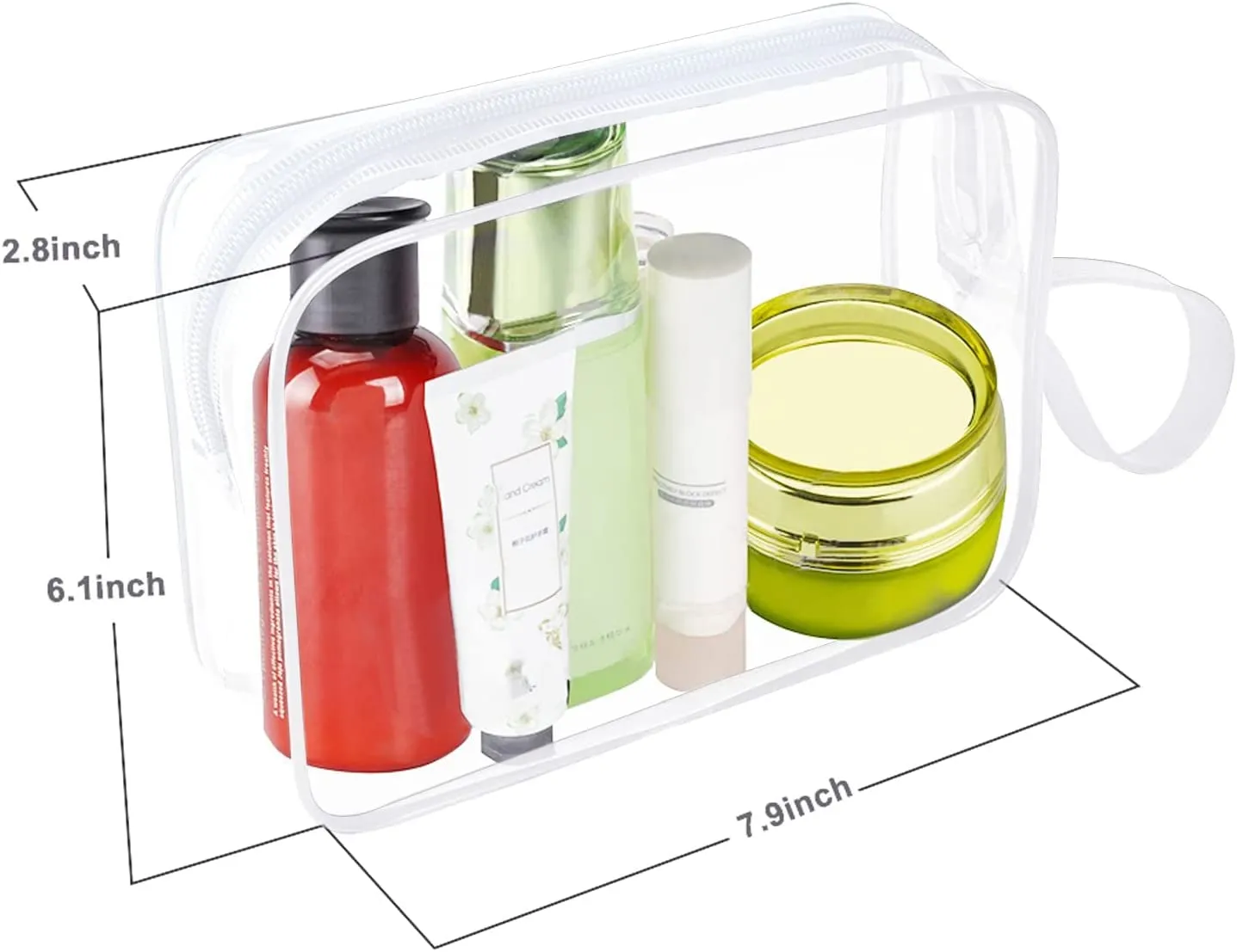 CGBE Borsa Cosmetici da Viaggio Impermeabile Trasparente - 3 Pezzi - immagine 2