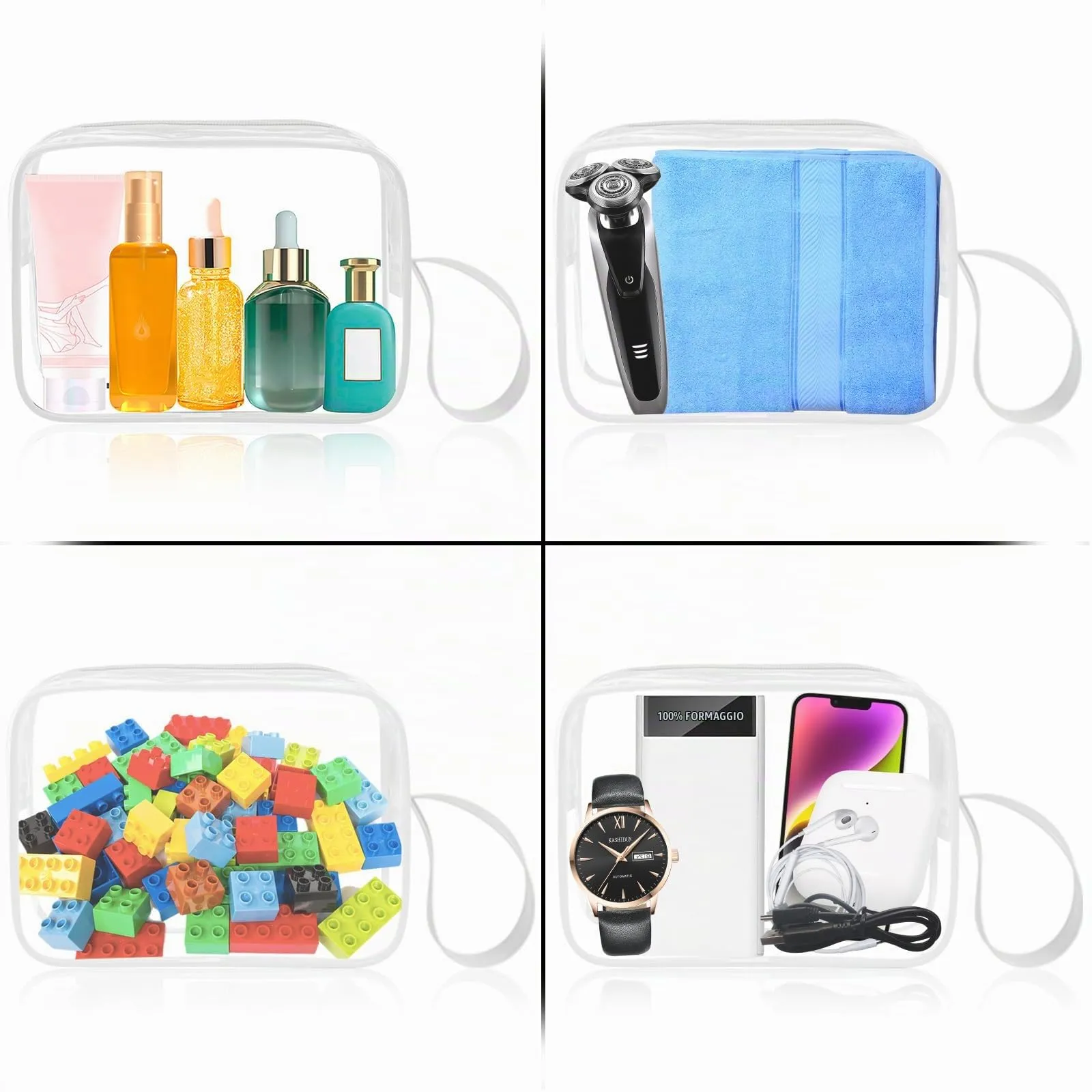 CGBE Borsa Cosmetici da Viaggio Impermeabile Trasparente - 3 Pezzi - immagine 5