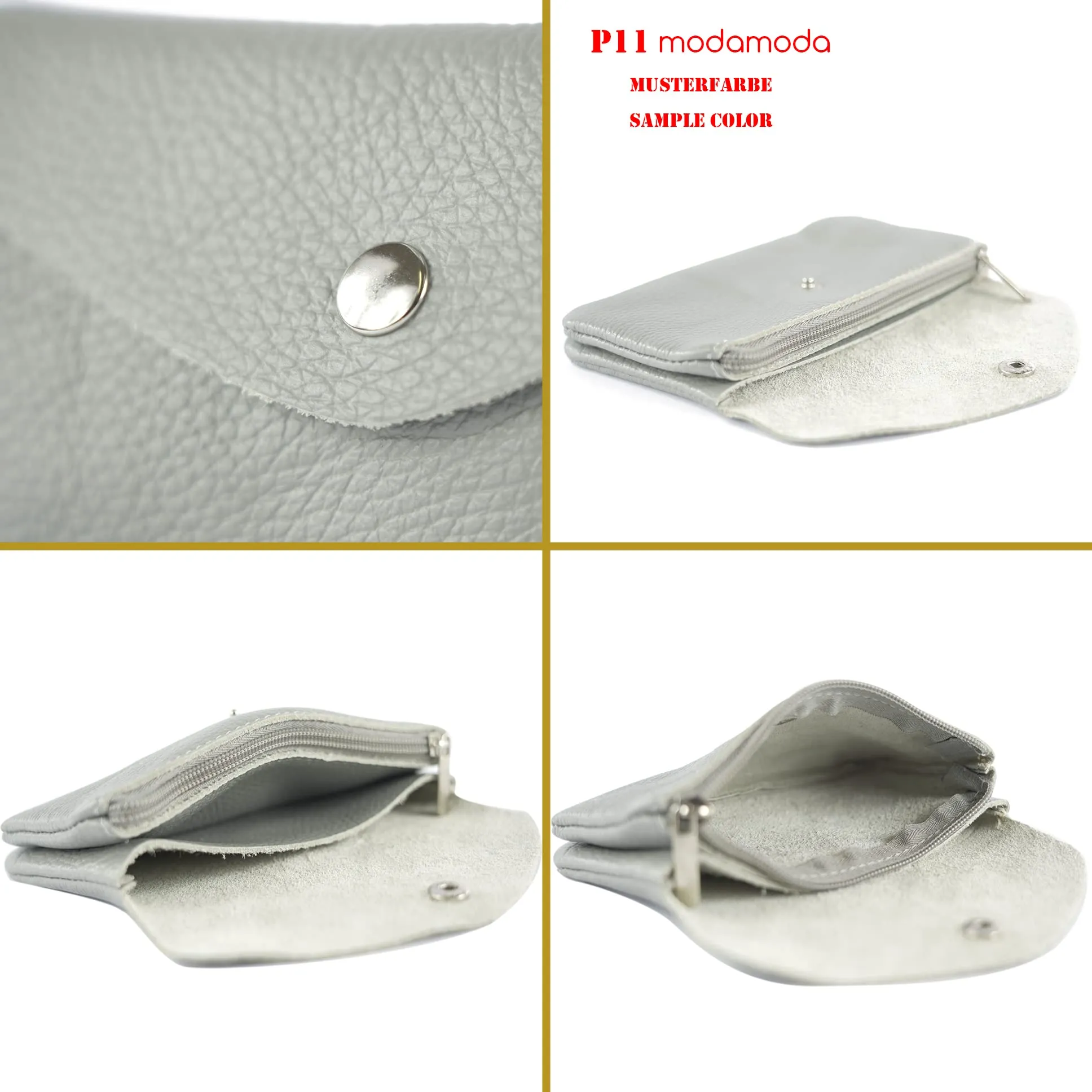 modamoda de - P11 - ital. portafoglio da donna in pelle medio, Salmone , Design elegante - immagine 3
