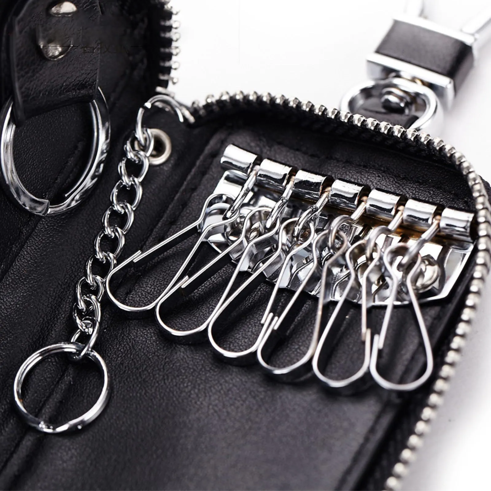 LTLSZRN Portachiavi in Pelle Unisex per Uomo e Donna - Borsellino Portafoglio con 6 Gancio per Chiave Auto - immagine 6