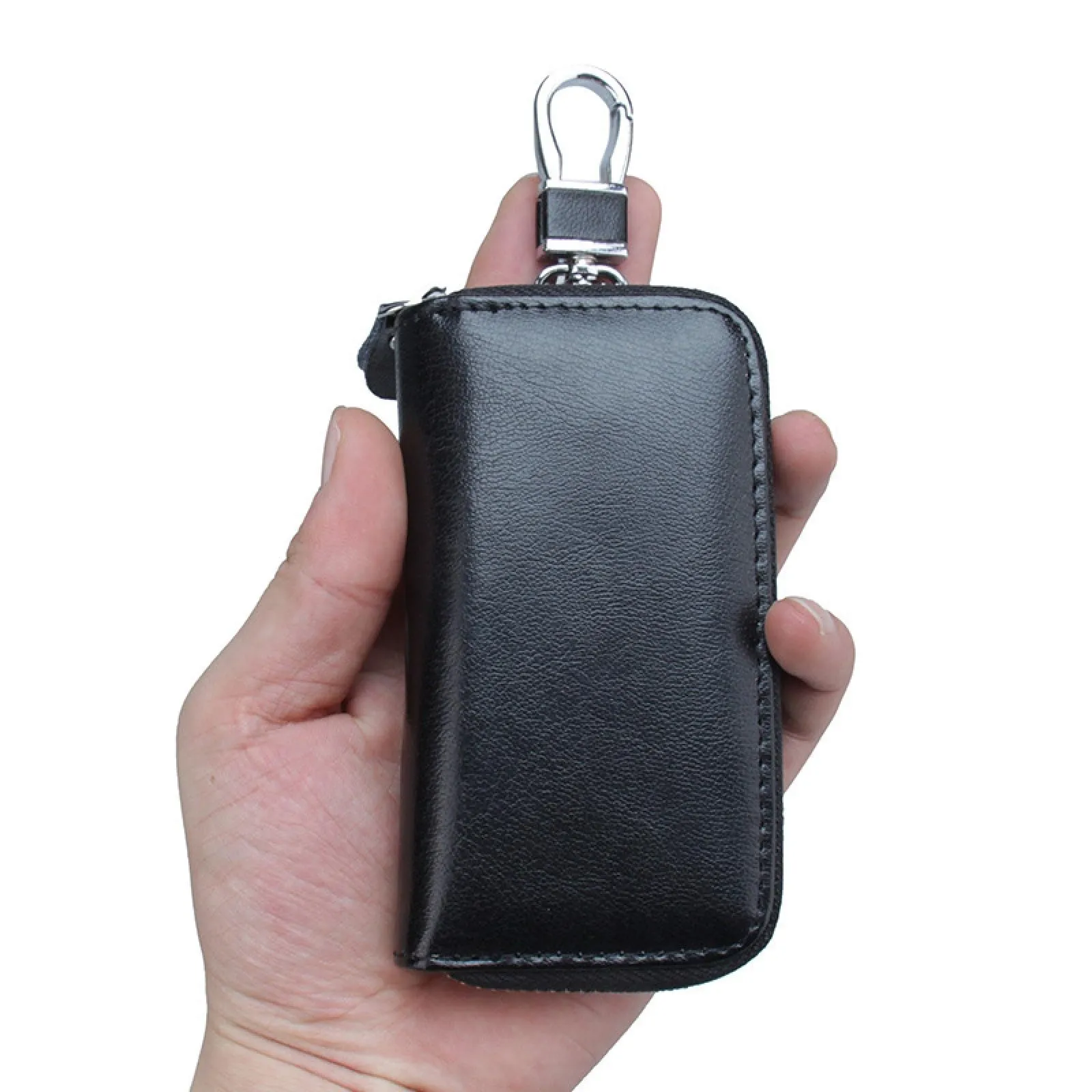 Portachiavi in Pelle, Raccoglitore Chiave Impermeabile, Borse universali per auto portachiavi per uomo donna, portachiavi con cerniera, portafoglio portachiavi multifunzione(Marrone) - immagine 6