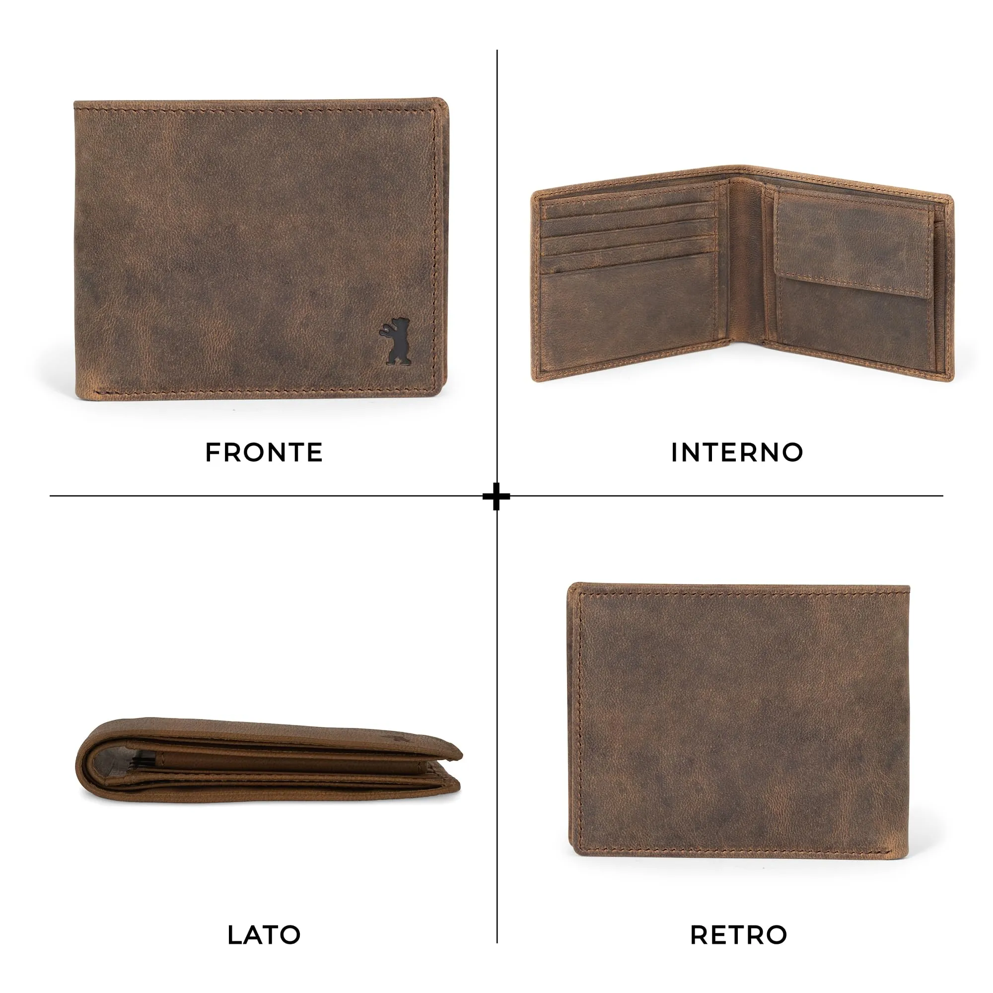 Berliner Bags Portafoglio Uomo con Portamonete e Porta Carte in Pelle RFID - immagine 4