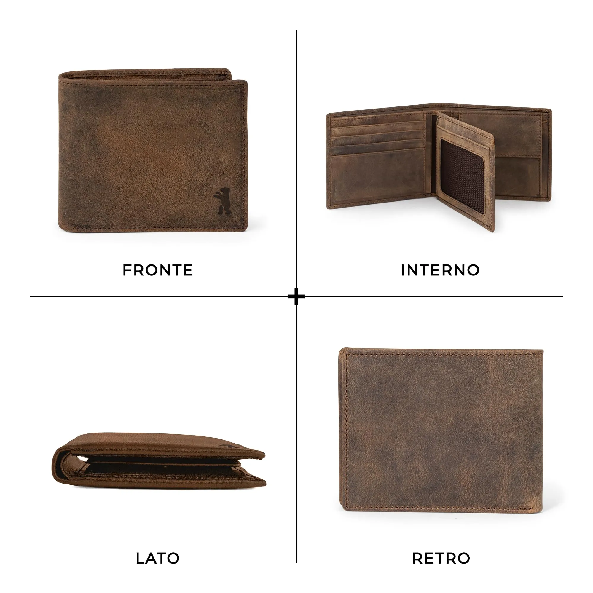 Berliner Bags Portafoglio Uomo con Portamonete e Porta Carte in Pelle RFID - immagine 4