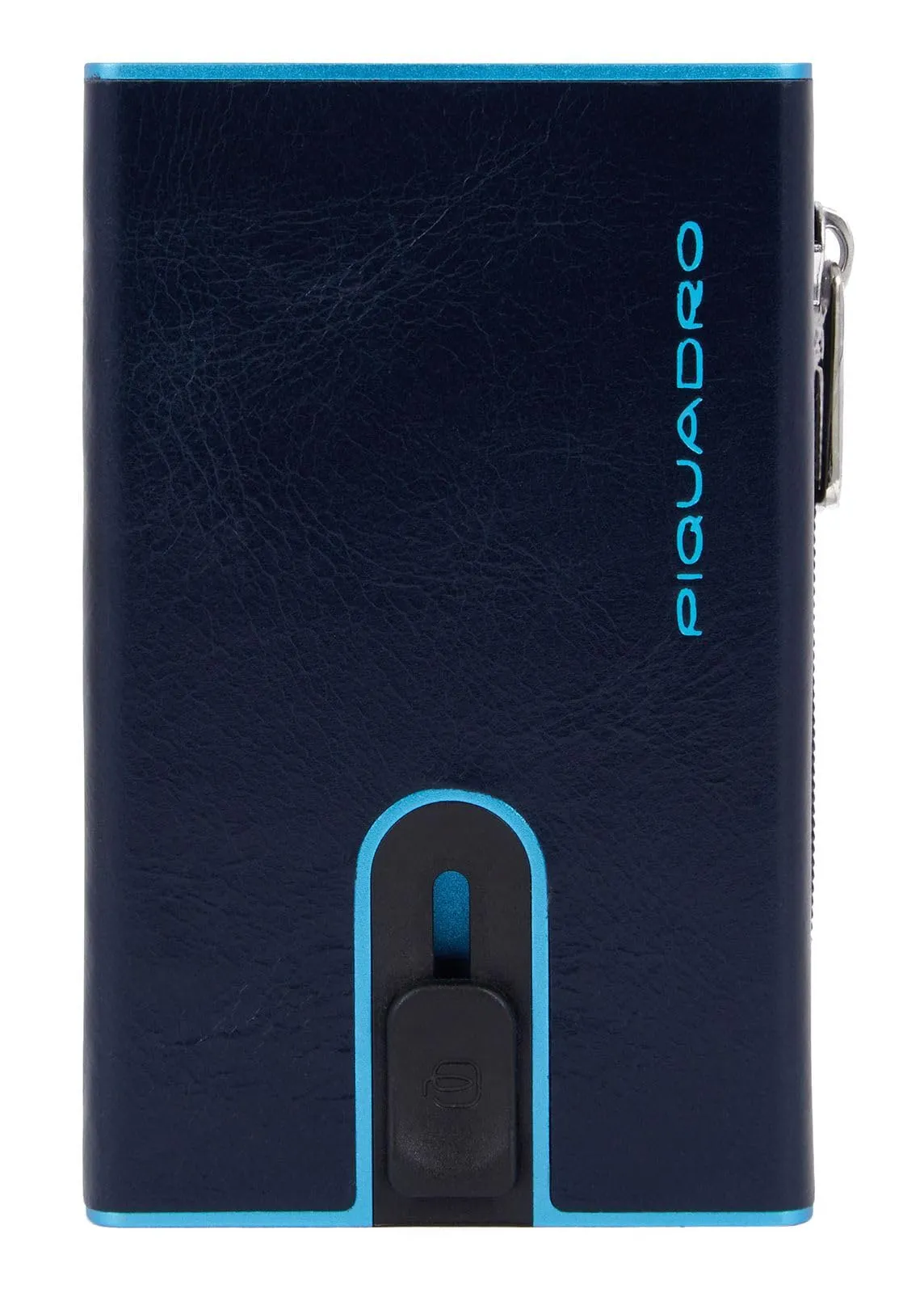 PIQUADRO - Portafoglio compatto uomo automatico - Pelle - Blu - immagine 1