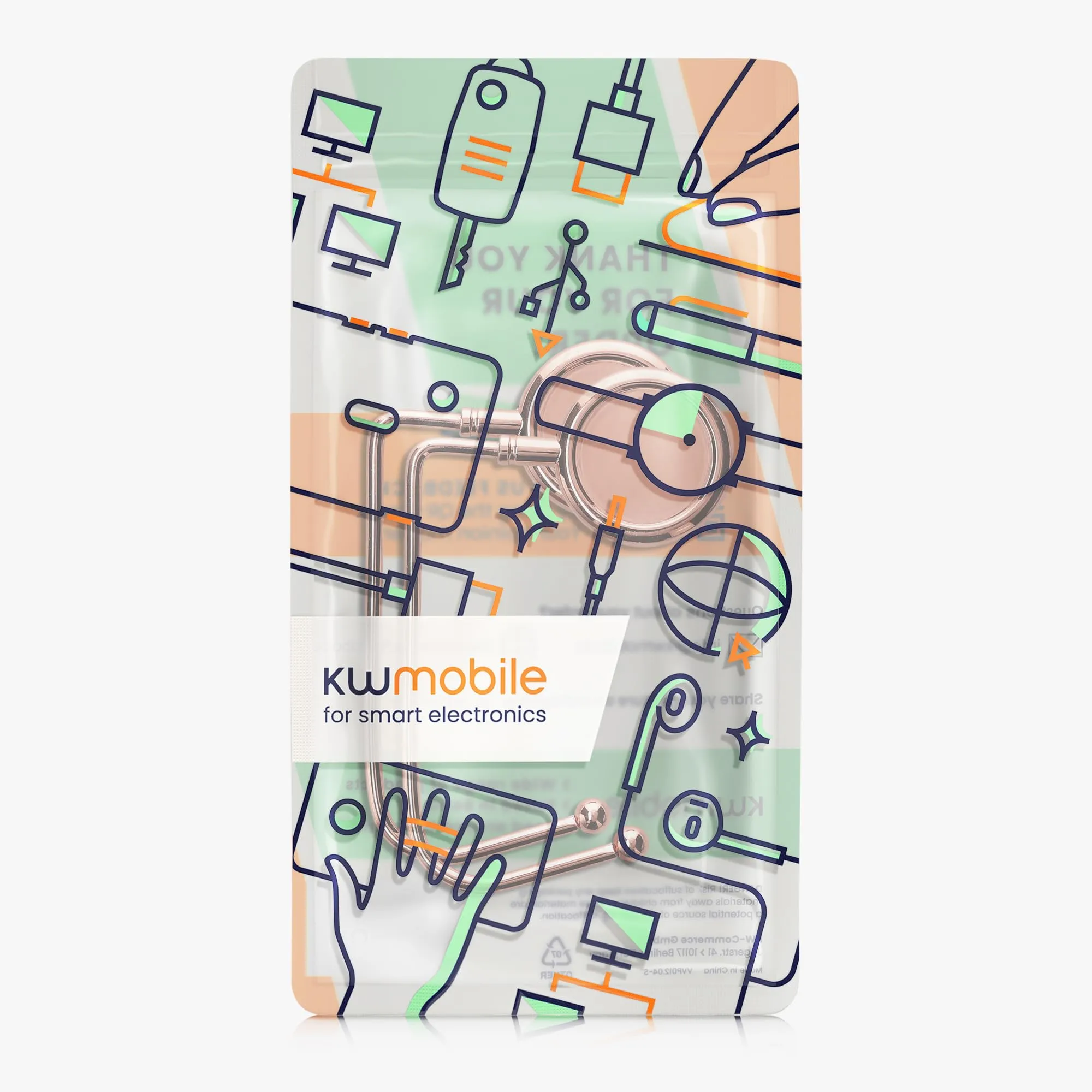 kwmobile 2x Gancio Borsa da Tavolo - Appendi Borsa in Alluminio Antiscivolo Antigraffio - Set Appendiborsa per Tavoli e Scrivanie max. 3kg - oro rosa - immagine 6