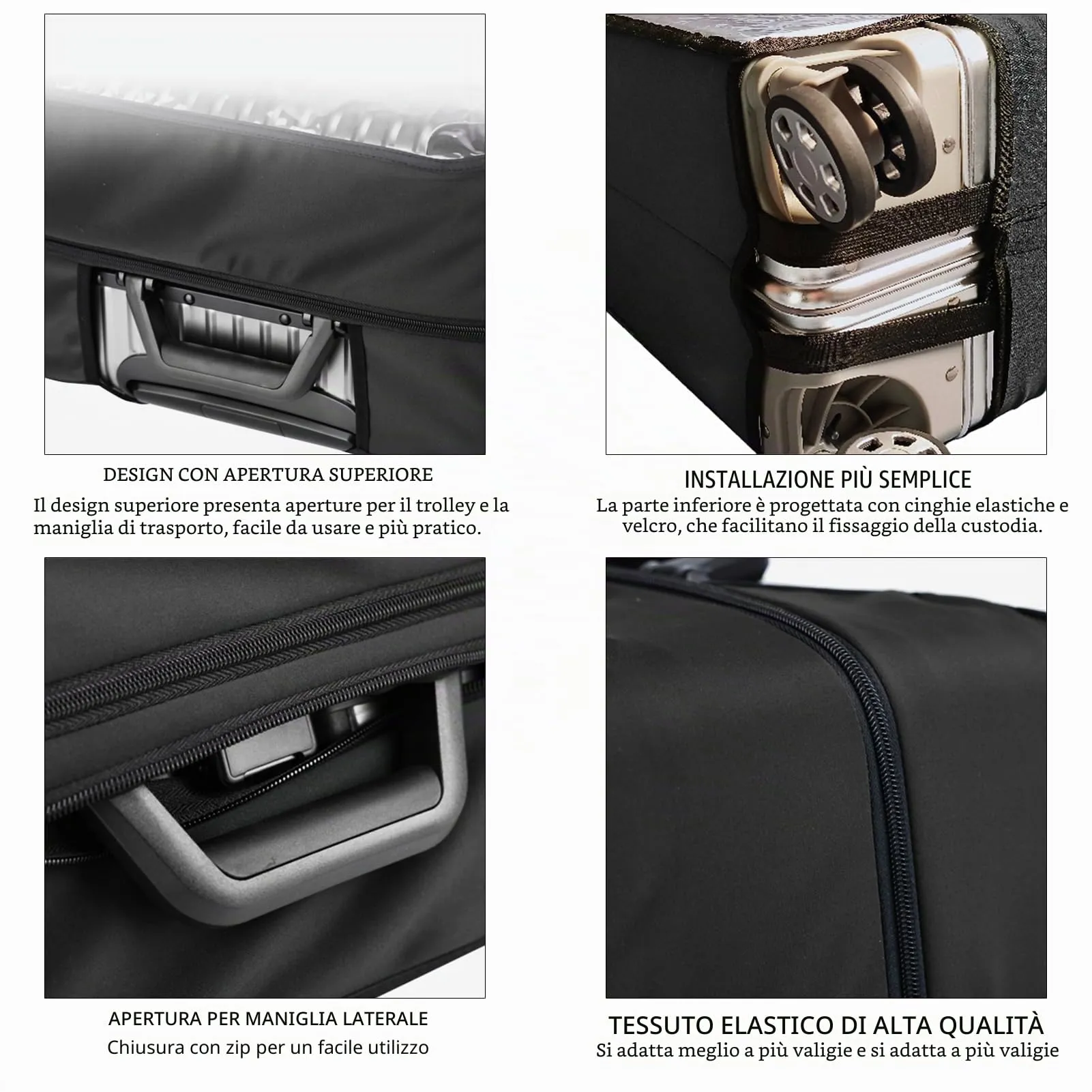 Veki Custodia Protettiva Valigia da Viaggio, Coprivaligia Trasparente, Anti-Polvere Copertura, Copri Valigia Impermeabile, Antigraffio Protettore di Bagagli Luggage Cover (Rosso, 20 Pollici) - immagine 5