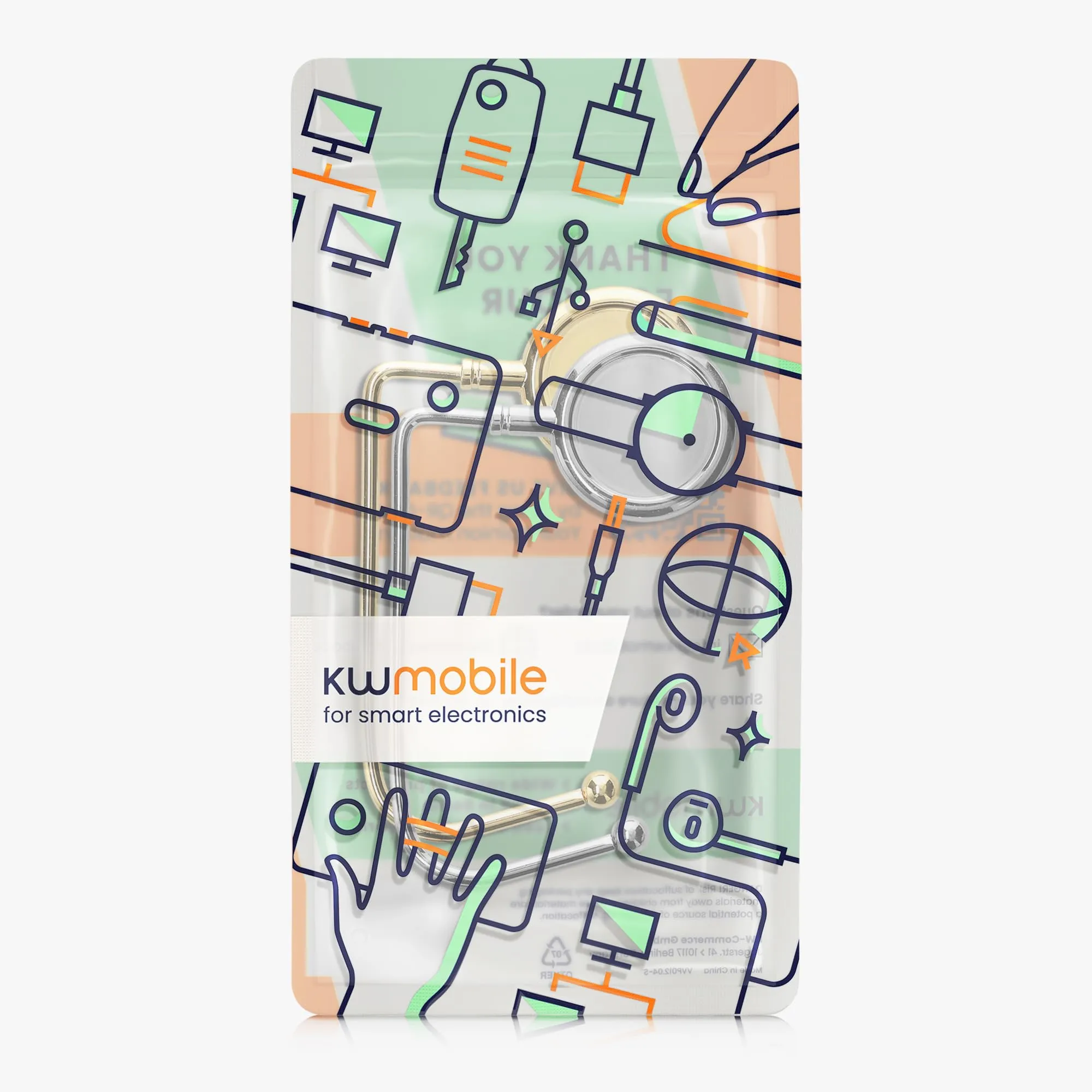 kwmobile 2x Gancio Borsa da Tavolo - Appendi Borsa in Alluminio Antiscivolo Antigraffio - Set Appendiborsa per Tavoli e Scrivanie max. 3kg - oro/argento - immagine 6