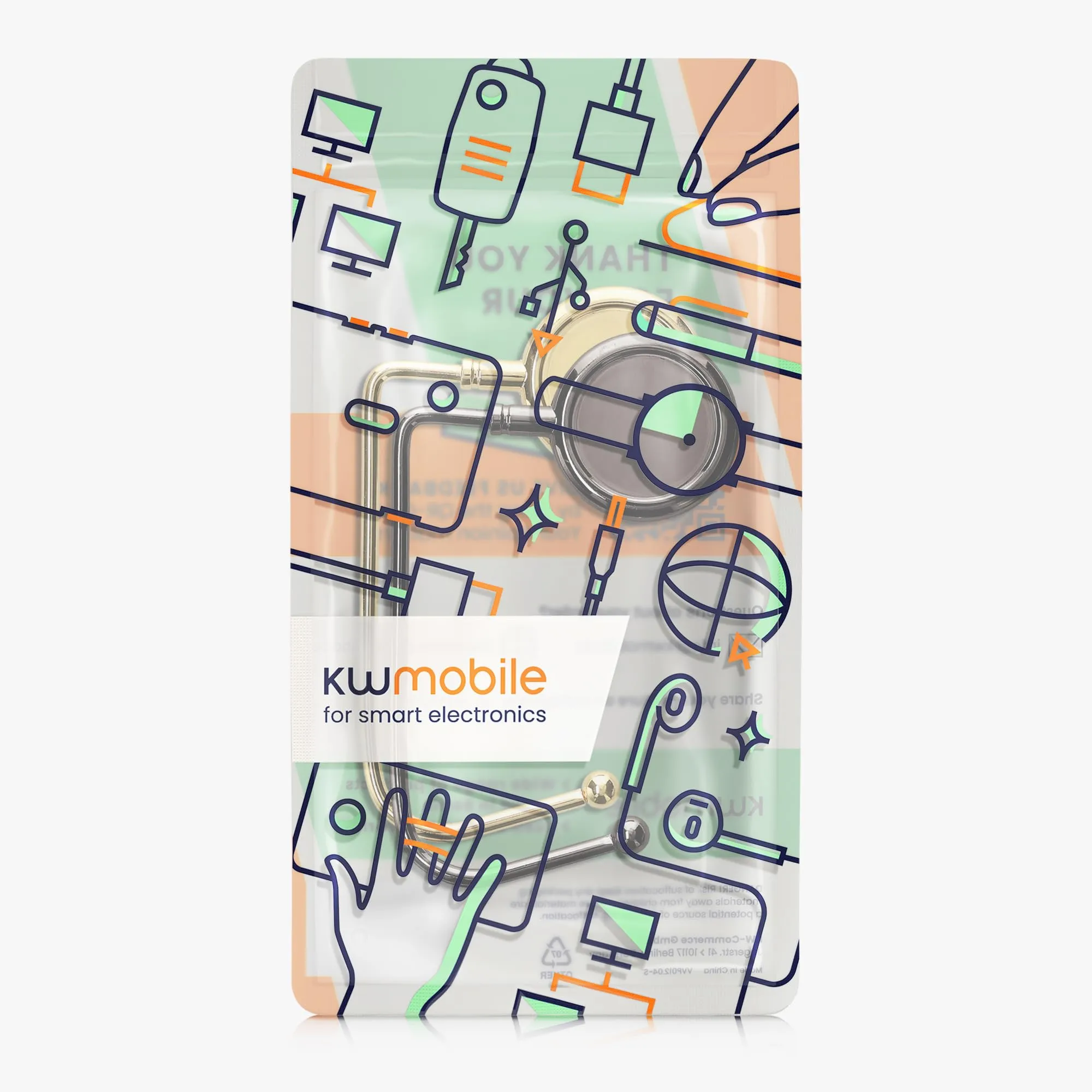 kwmobile 2x Gancio Borsa da Tavolo - Appendi Borsa in Alluminio Antiscivolo Antigraffio - Set Appendiborsa per Tavoli e Scrivanie max. 3kg - oro/nero - immagine 6