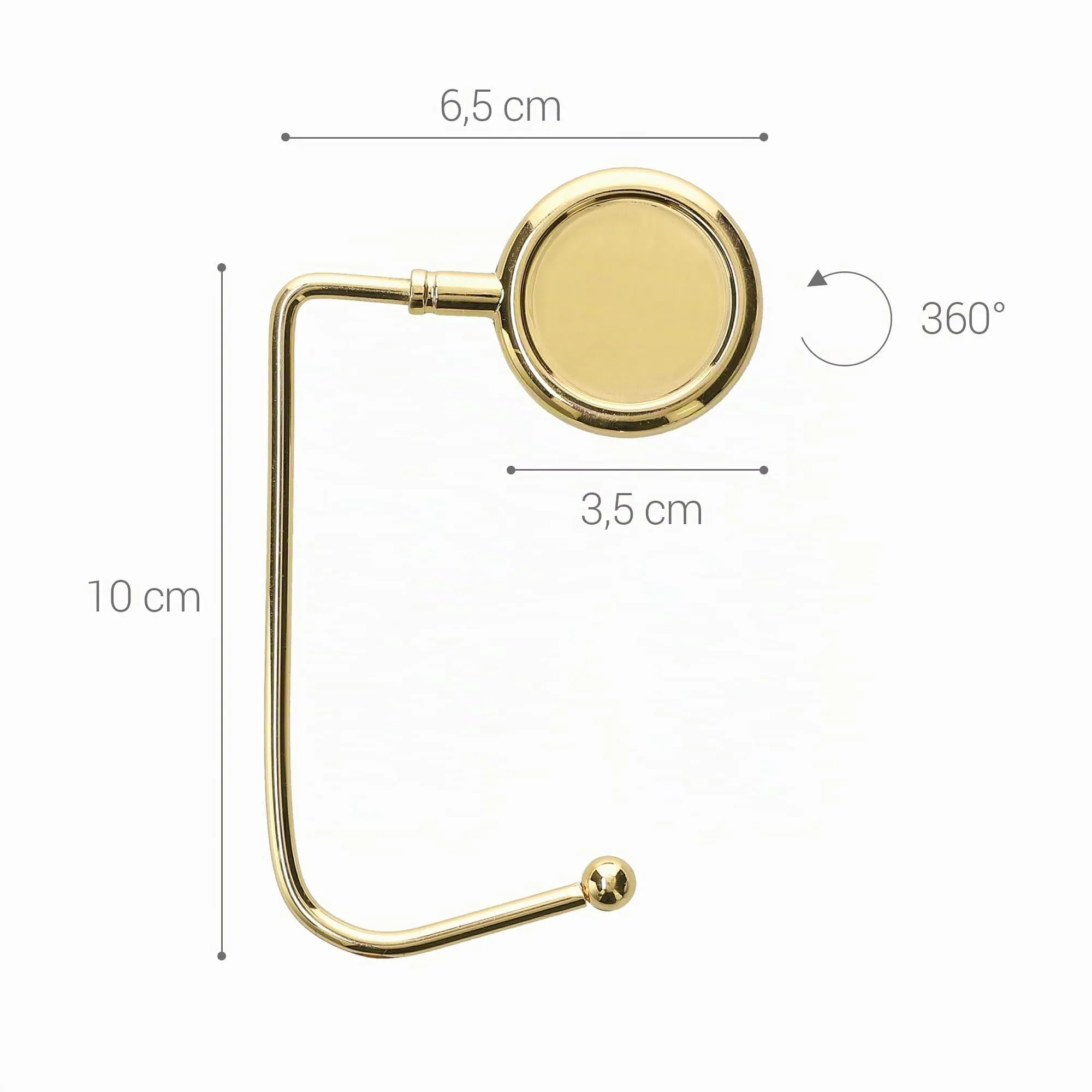 kwmobile 2x Gancio Borsa da Tavolo - Appendi Borsa in Alluminio Antiscivolo Antigraffio - Set Appendiborsa per Tavoli e Scrivanie max. 3kg - oro/oro rosa - immagine 4