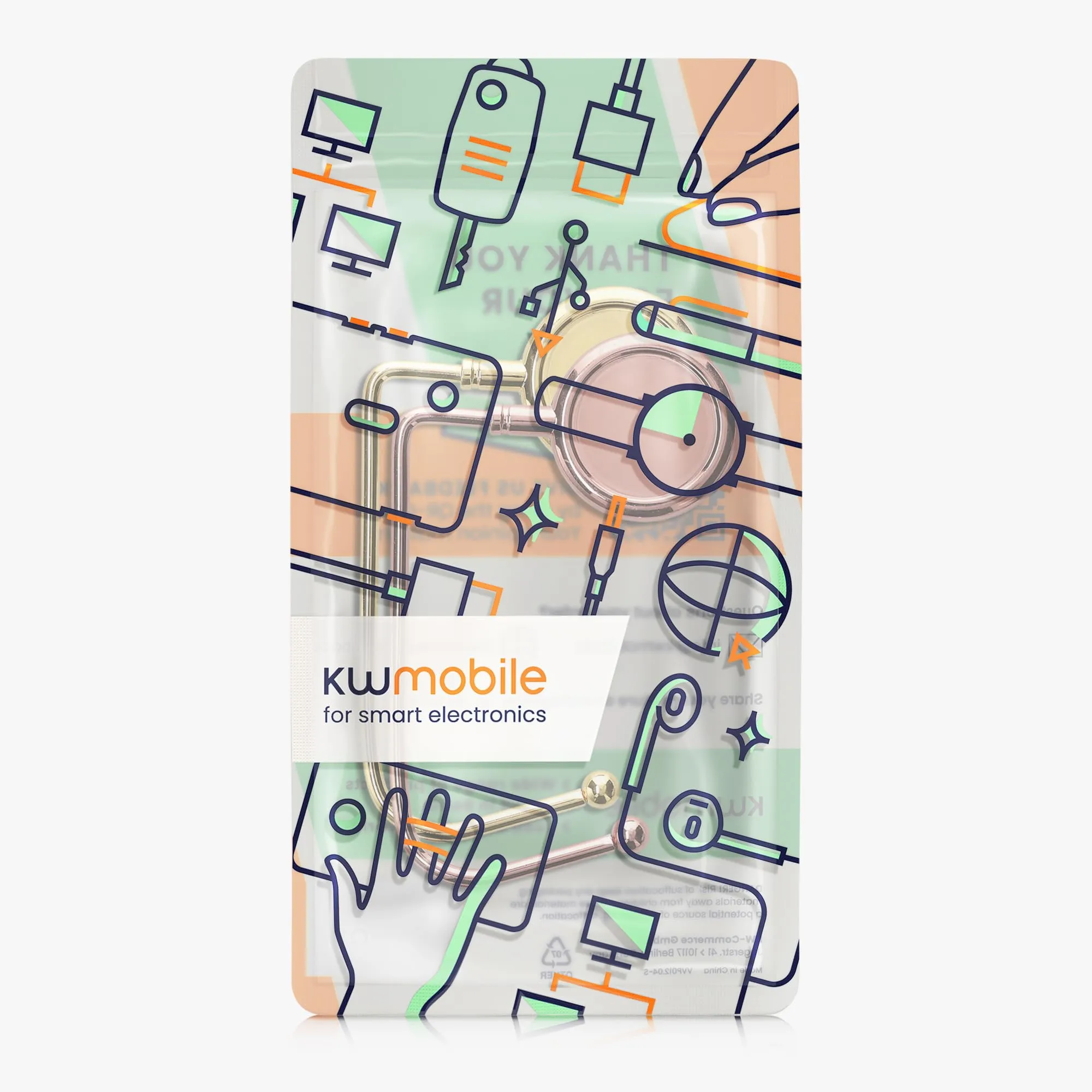 kwmobile 2x Gancio Borsa da Tavolo - Appendi Borsa in Alluminio Antiscivolo Antigraffio - Set Appendiborsa per Tavoli e Scrivanie max. 3kg - oro/oro rosa - immagine 6