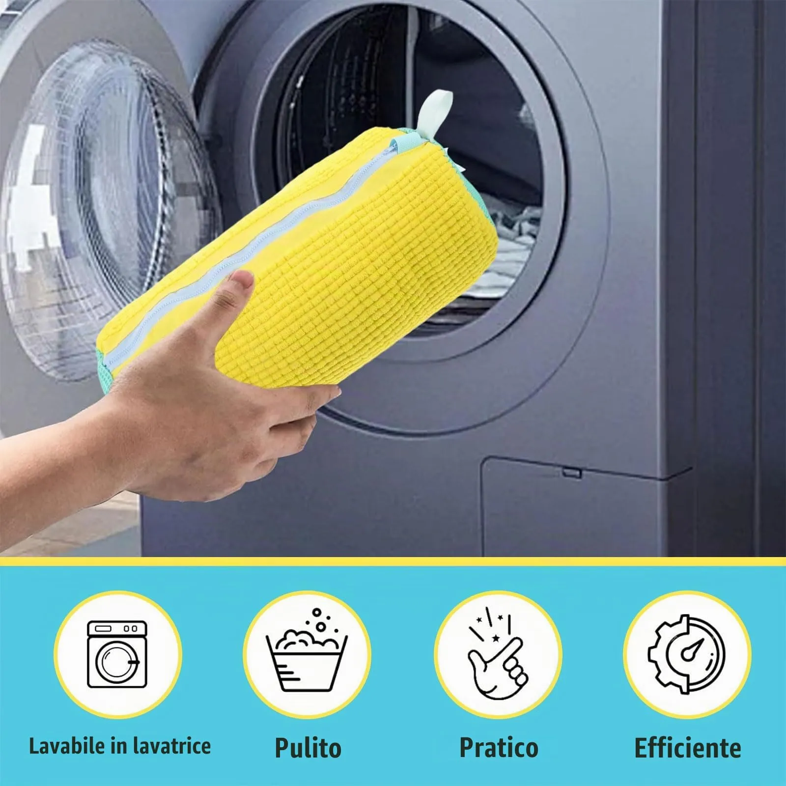 Sacchetto Di Lavaggio Per Scarpe, Sacchetto Per Scarpe, Con Cerniera, Riutilizzabile - immagine 7