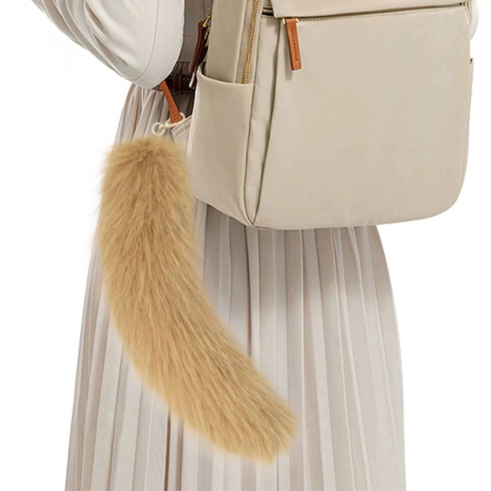 hbbhml Coda di gatto in pelliccia sintetica per costumi di Halloween, Tuose, One Size - immagine 4
