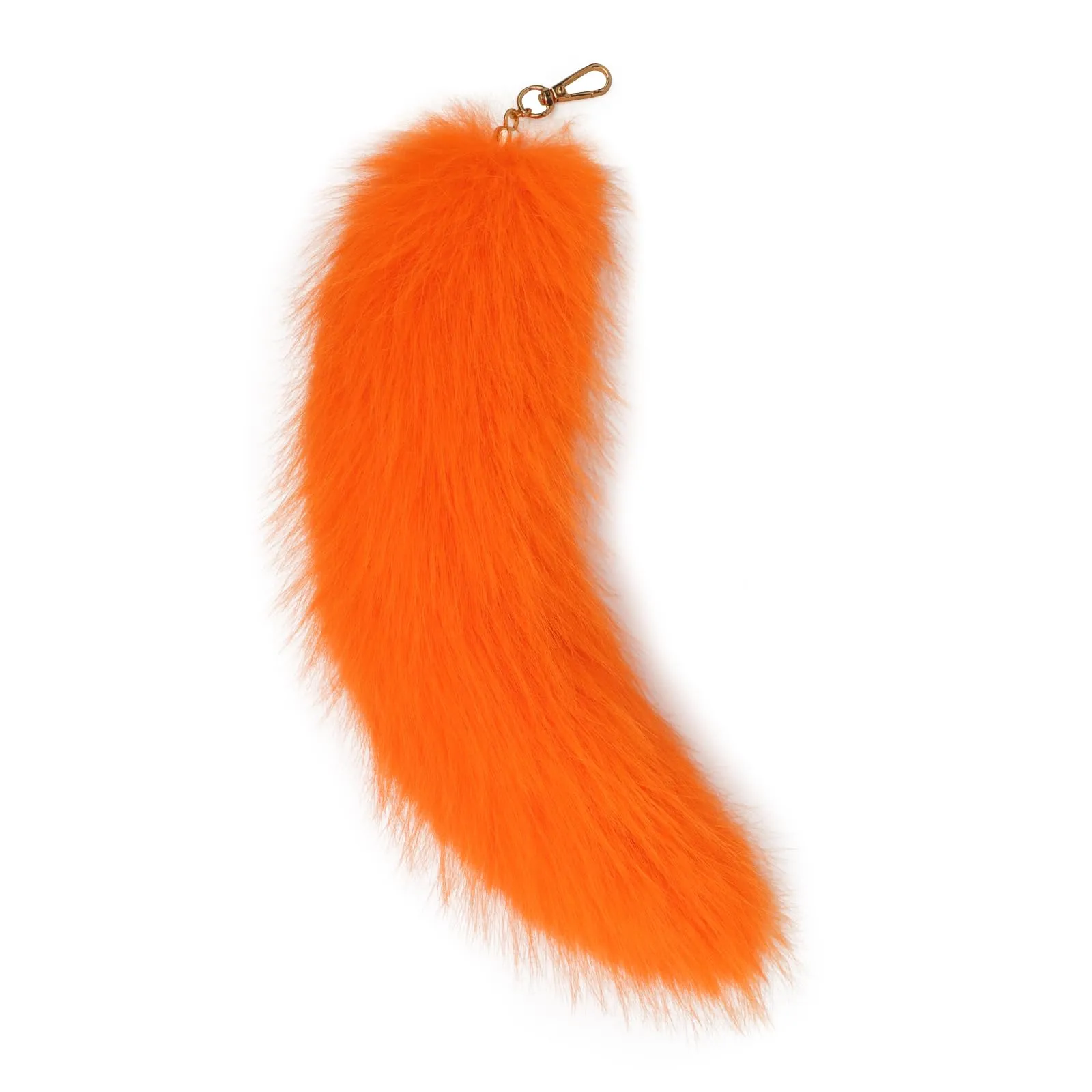 hbbhml Coda di gatto in pelliccia sintetica per costumi di Halloween, Arancione, Taglia unica - immagine 1