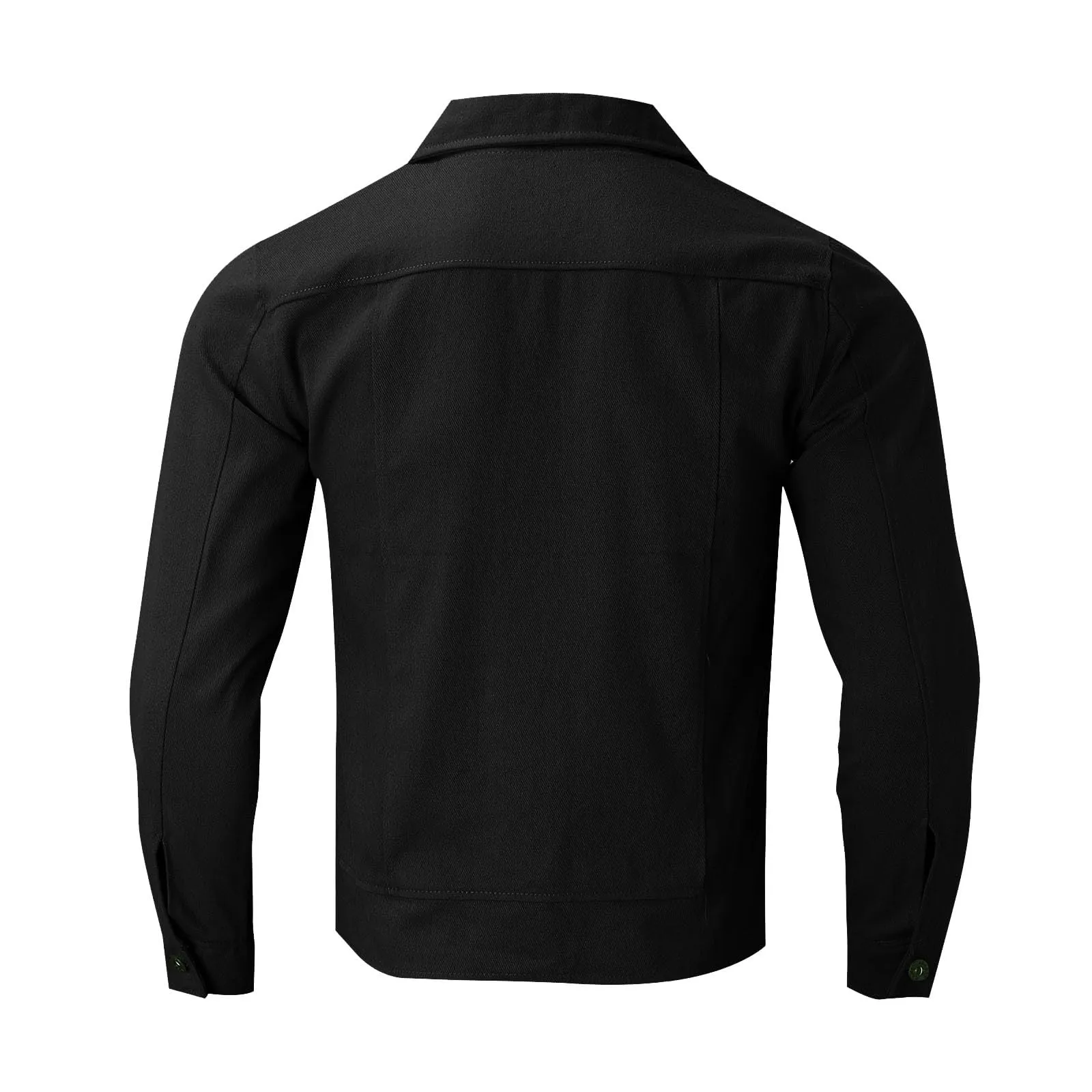 Duohropke Camicia da Uomo in Denim, a Maniche Lunghe, con Tasche, Stile Svasato, Top in Denim con Tasche, Camicia da Uomo in Jeans, Camicia da Uomo in Denim, Vestibilità Normale, Camicia da Uomo a - immagine 5