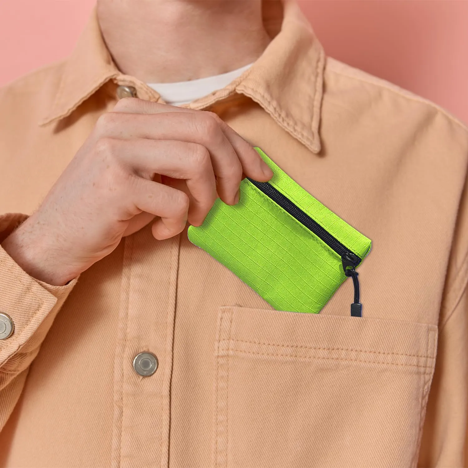 2 Pezzi Portamonete Con Cerniera Oxford Tessuto - Piccolo Mini Portatile per Donna Uomo Bambina Ragazzi (Viola+Verde) - immagine 7