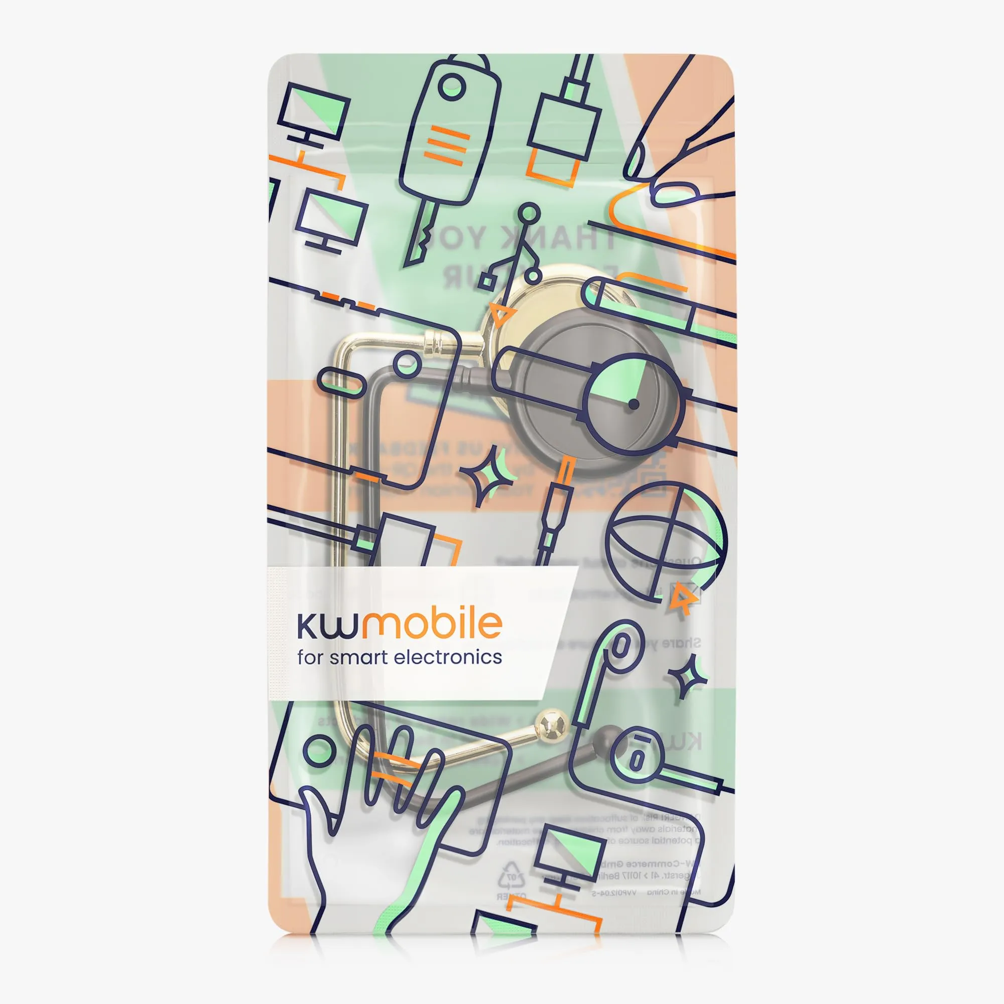 kwmobile 2x Gancio Borsa da Tavolo - Appendi Borsa in Alluminio Antiscivolo Antigraffio - Set Appendiborsa per Tavoli e Scrivanie max. 3kg - oro/nero matt - immagine 6