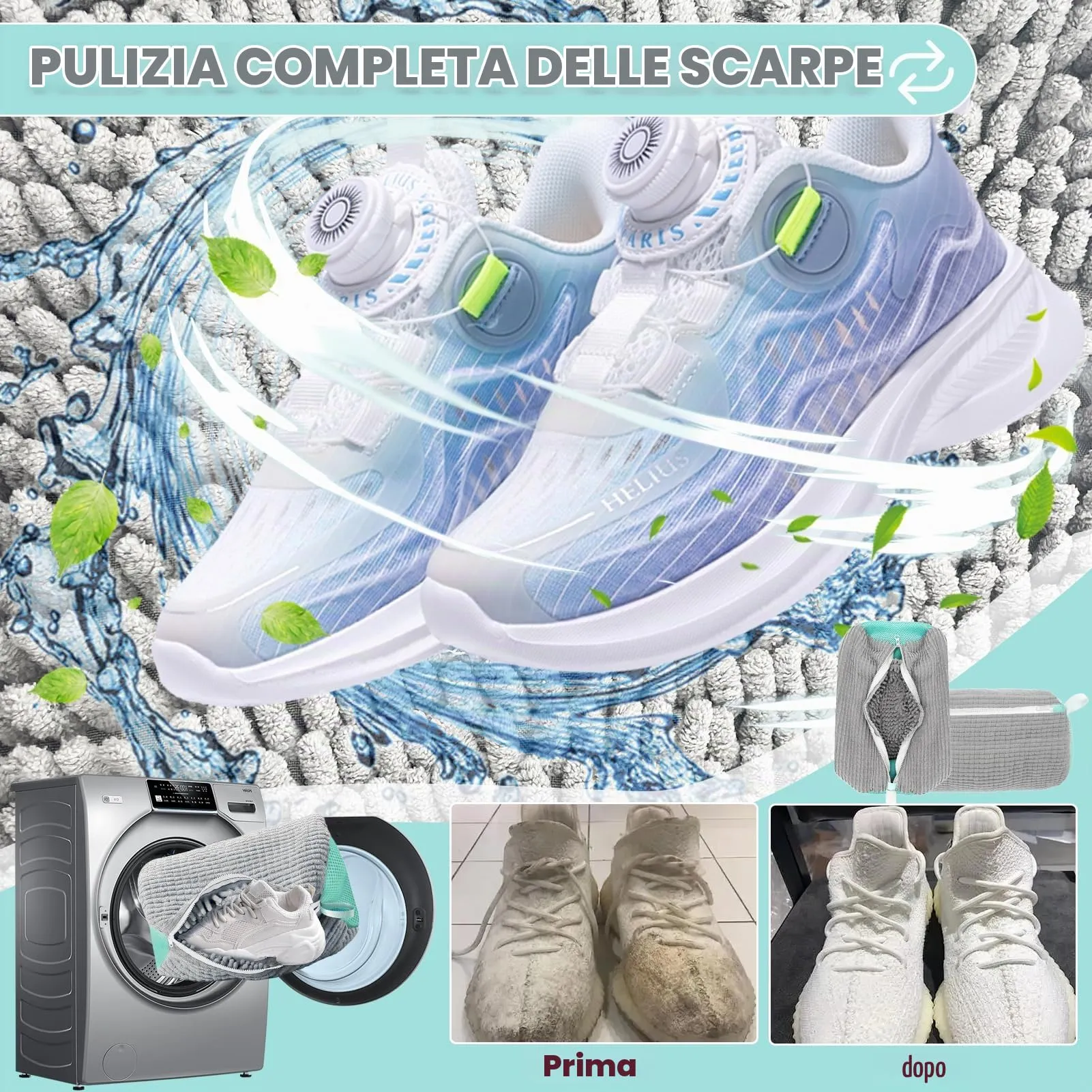 2 Pezzi Sacchetto per Lavare Scarpe in Lavatrice - immagine 5