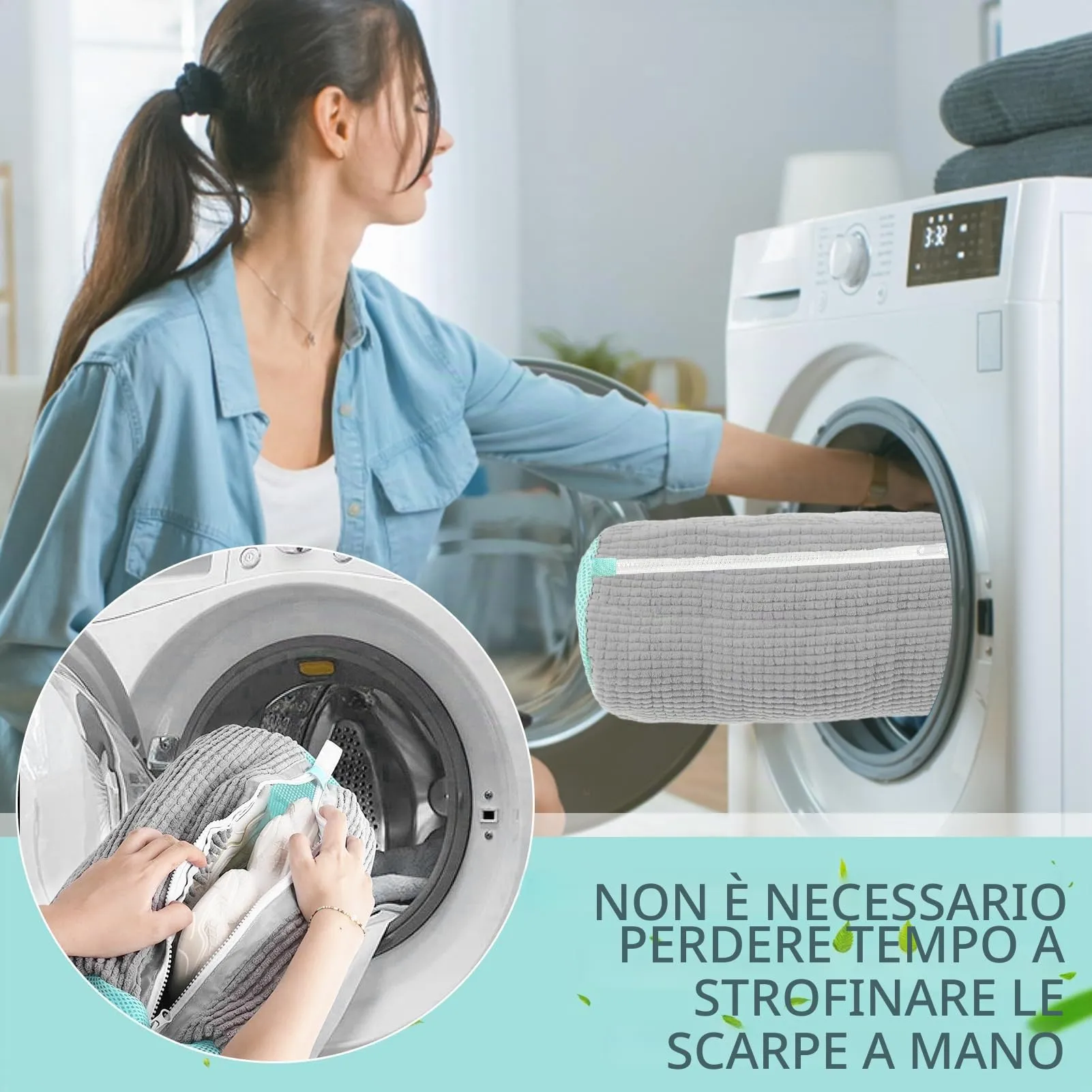 2 Pezzi Sacchetto per Lavare Scarpe in Lavatrice - immagine 6