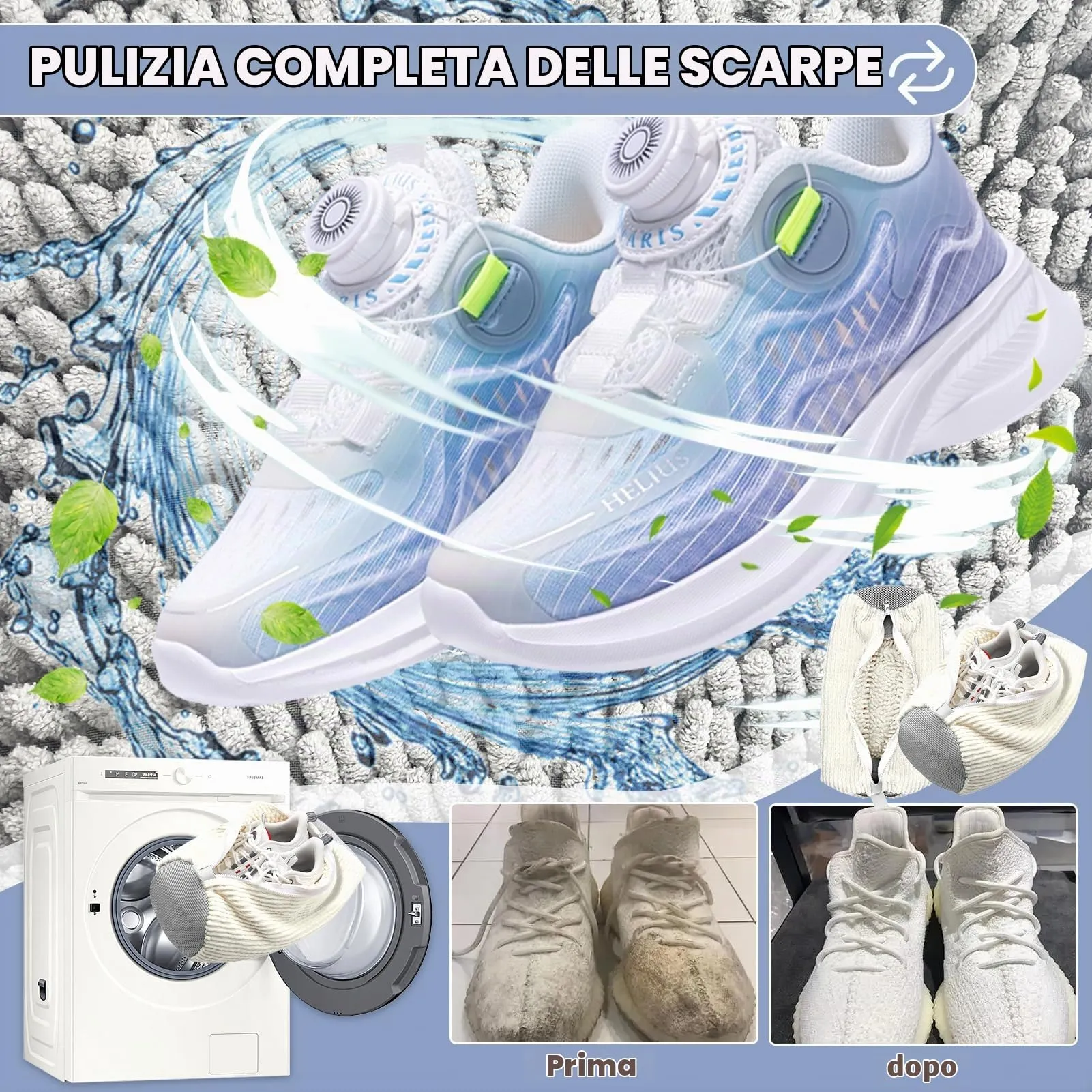 2 Pezzi Sacchetto per Lavare Scarpe in Lavatrice - immagine 5