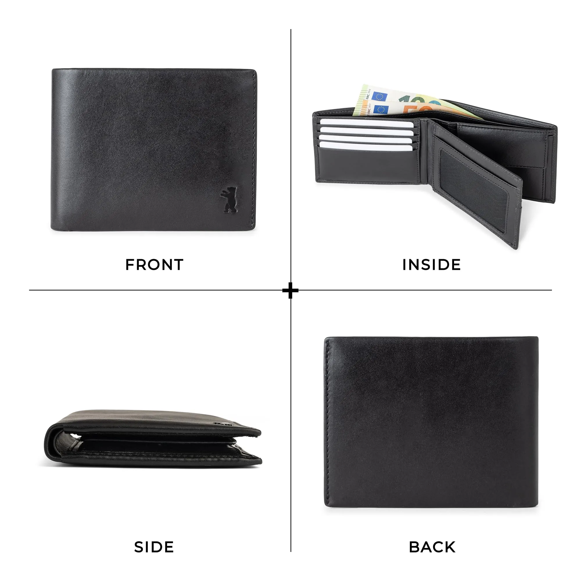 Berliner Bags Portafoglio Uomo con Portamonete e Porta Carte in Pelle RFID - immagine 5