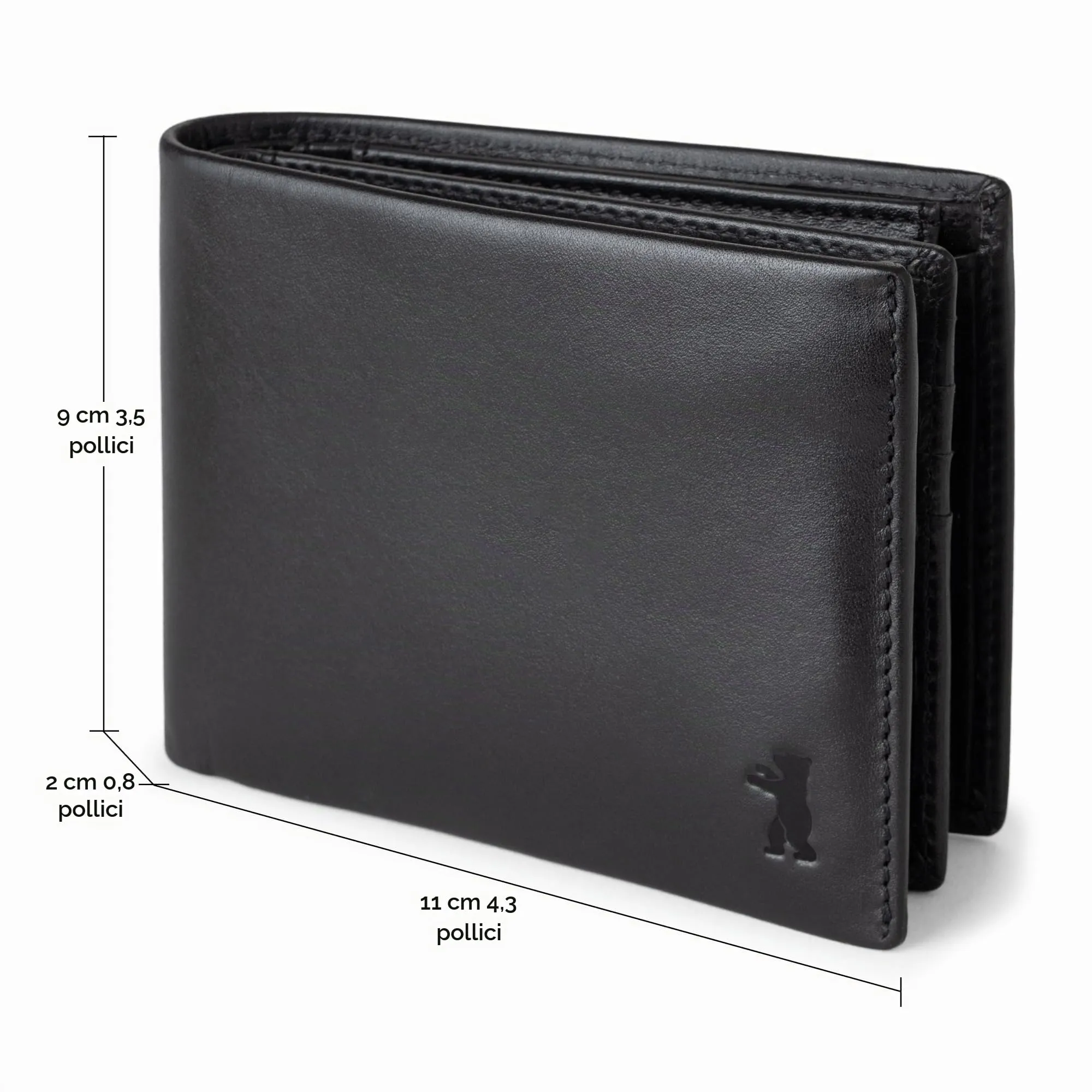 Berliner Bags Portafoglio Uomo con Portamonete e Porta Carte in Pelle RFID - immagine 7