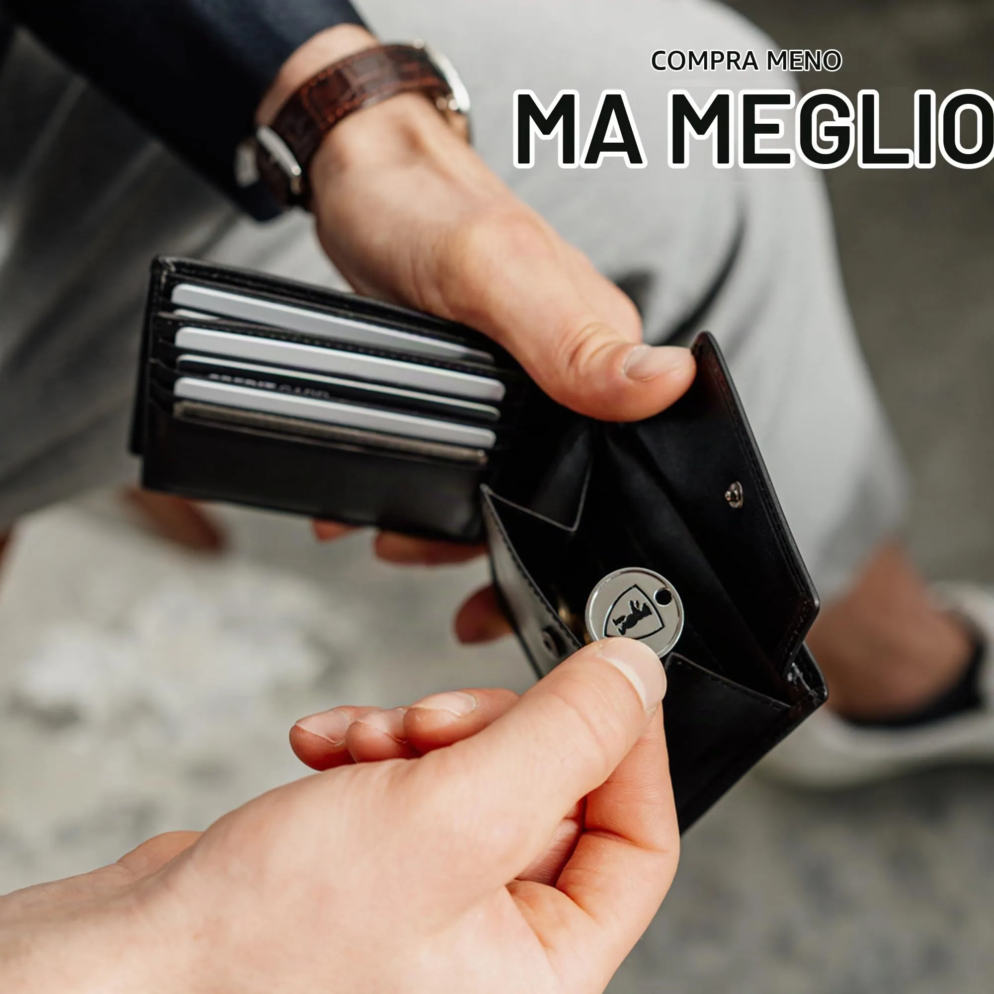 Berliner Bags Portafoglio Uomo con Portamonete e Porta Carte in Pelle RFID - immagine 9
