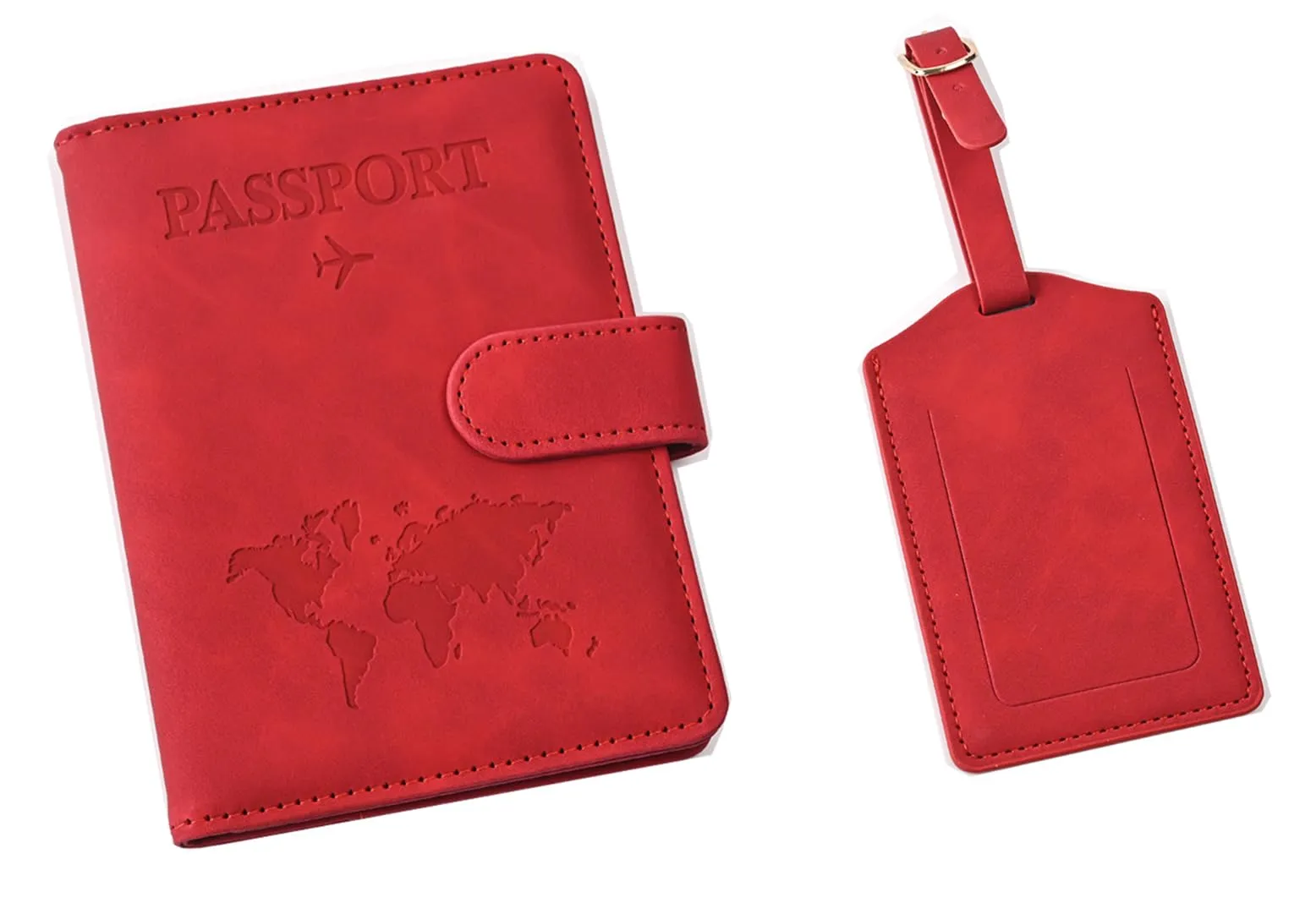GADITIEK Porta Passaporto e Etichetta Valigia Aereo, Pelle Pu Custodia Passaporto Italiano con Blocco RFID, Portapassassaporto Cover per Carte Di Credito, D'Identità e Documenti Di Viaggio - immagine 1