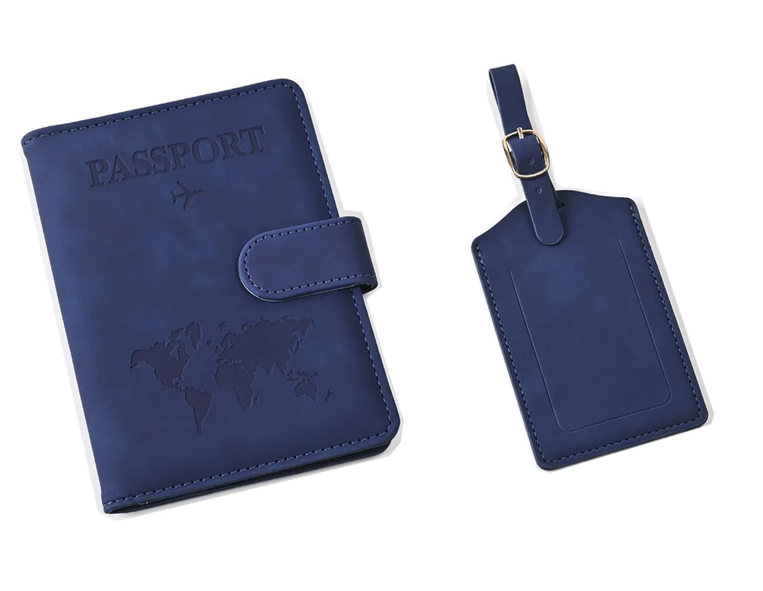 GADITIEK Porta Passaporto e Etichetta Valigia Aereo, Pelle Pu Custodia Passaporto Italiano con Blocco RFID, Portapassassaporto Cover per Carte Di Credito, D'Identità e Documenti Di Viaggio - immagine 1