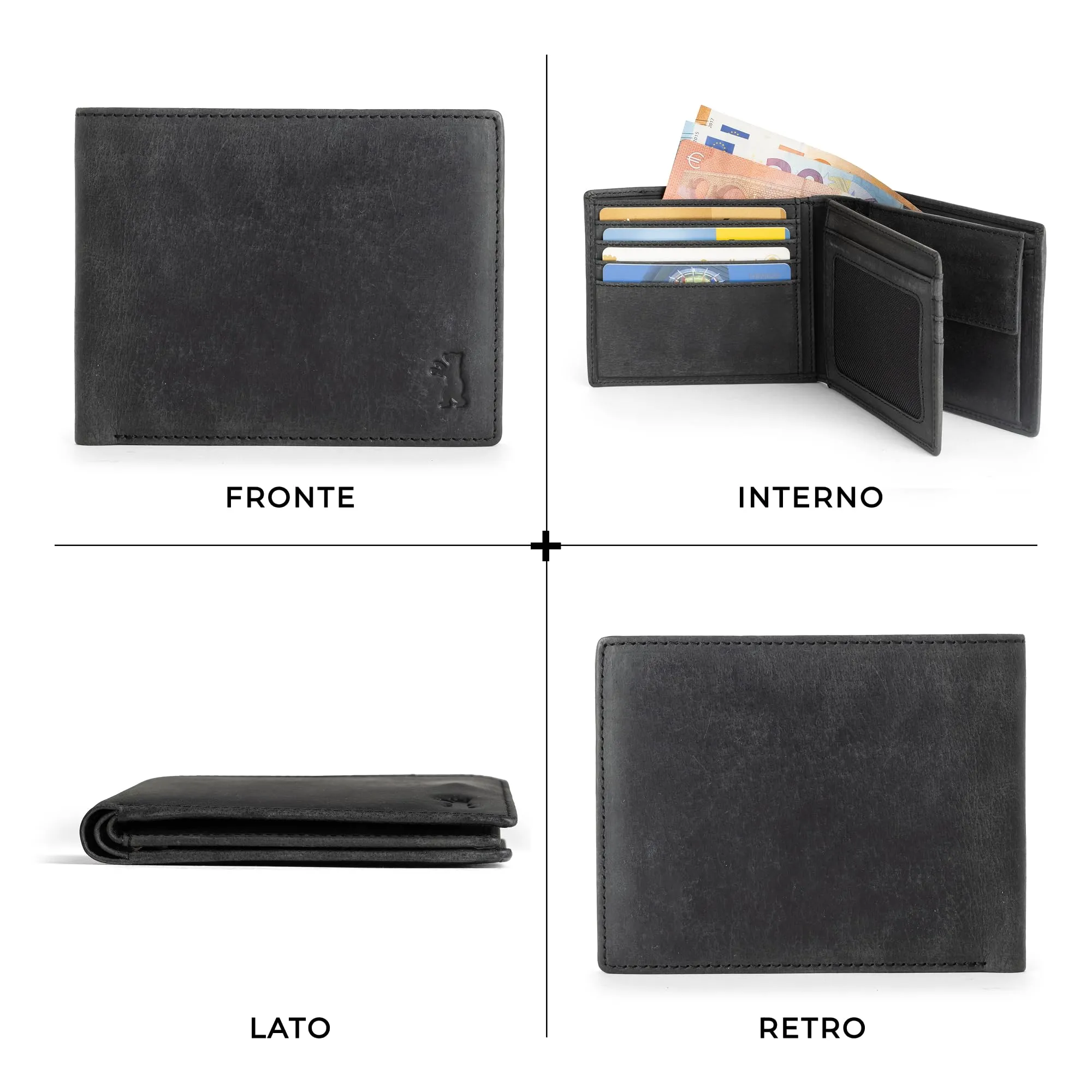 Berliner Bags Portafoglio Uomo con Portamonete e Porta Carte in Pelle RFID - immagine 4