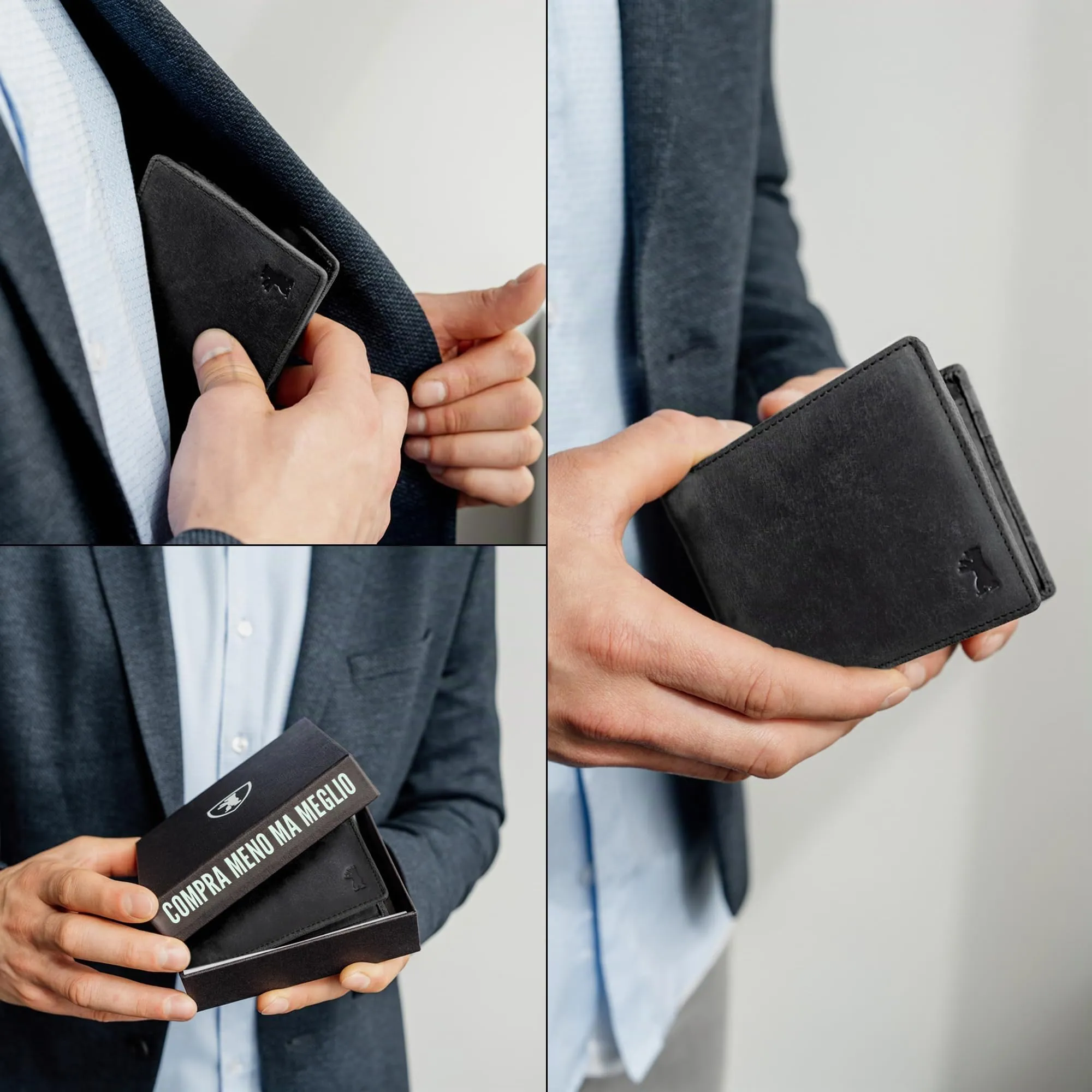 Berliner Bags Portafoglio Uomo con Portamonete e Porta Carte in Pelle RFID - immagine 5