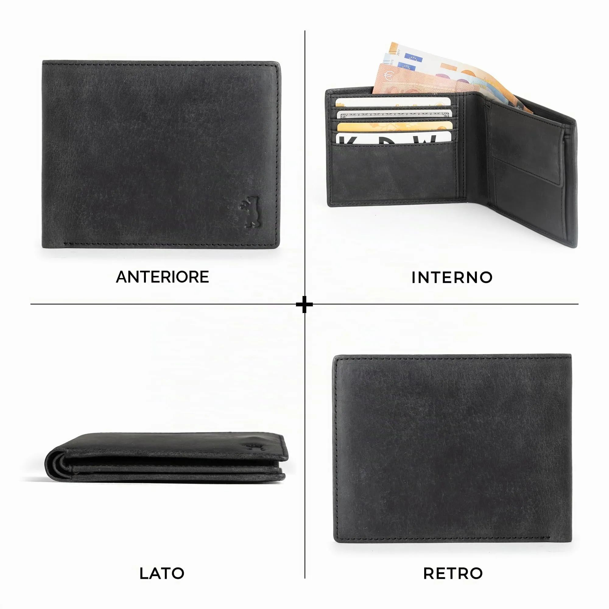 Berliner Bags Portafoglio Uomo con Portamonete e Porta Carte in Pelle RFID - immagine 4