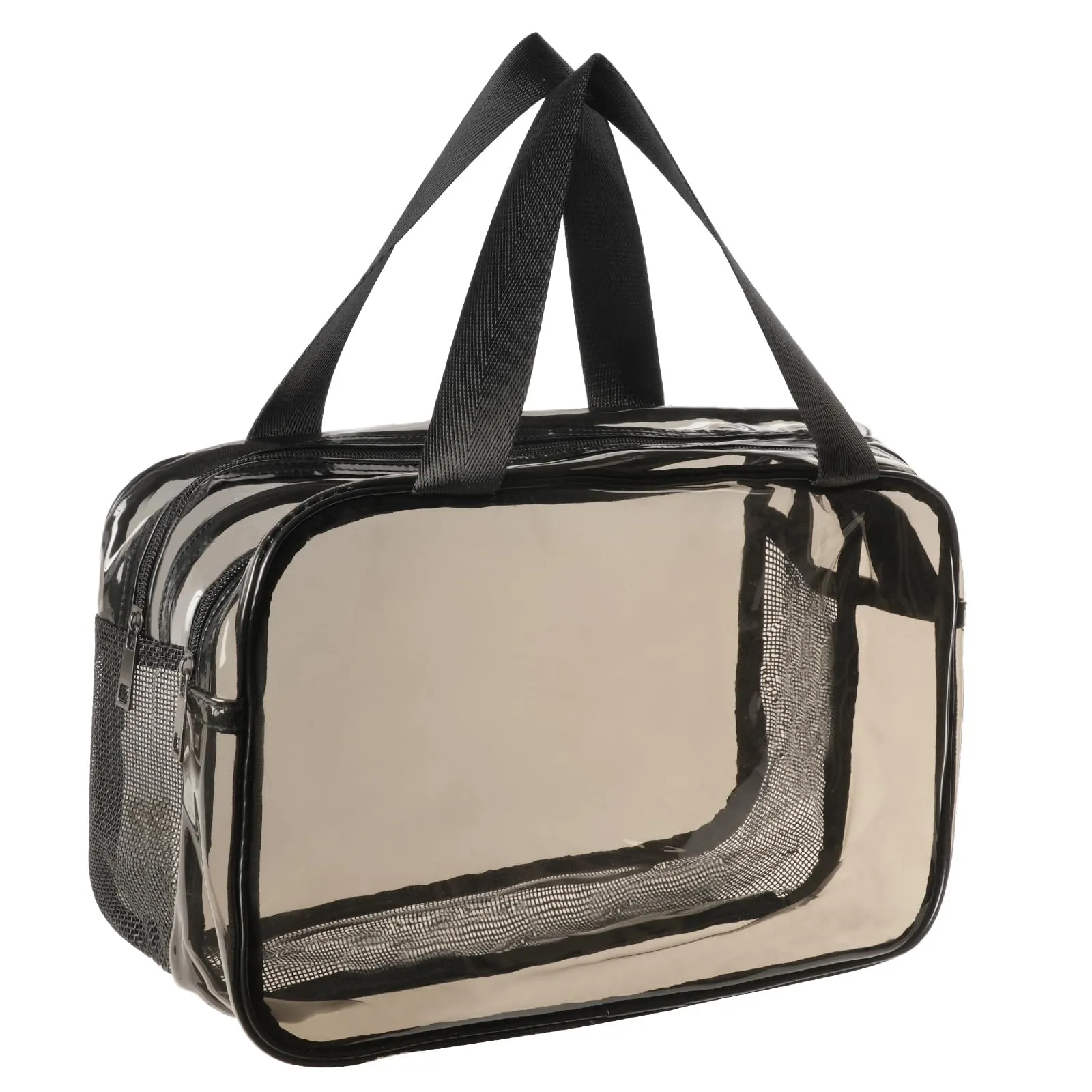 Aucuu Borse Da Toilette Trasparente, Beauty Case Trasparente, PVC Trousse da Viaggio, Borsa Cosmetici con separazione tra asciutto e bagnato, Cosmetici Trucco Portatile per Piscina, Viaggio - immagine 9