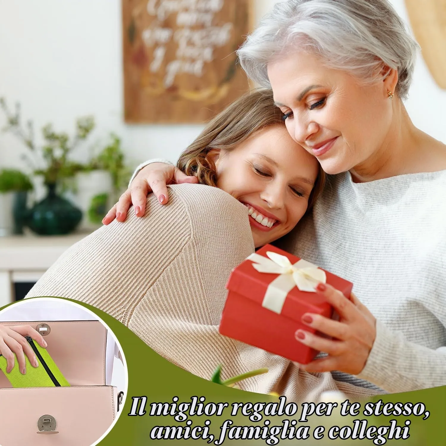 2 Pezzi Portamonete con Cerniera Oxford - Mini Portatile in Panno Piccolo per Donna Uomo Ragazza Ragazzi (Nero+Verde) - immagine 6