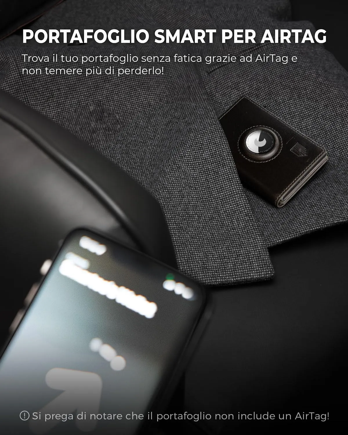 DODENSHA Airtag Wallet da uomo con portamonete XL, custodia per carte di credito MagSnap, Smart Airtag Wallet per 10+ carte di credito, portafoglio da uomo con protezione RFID, portafoglio con - immagine 4